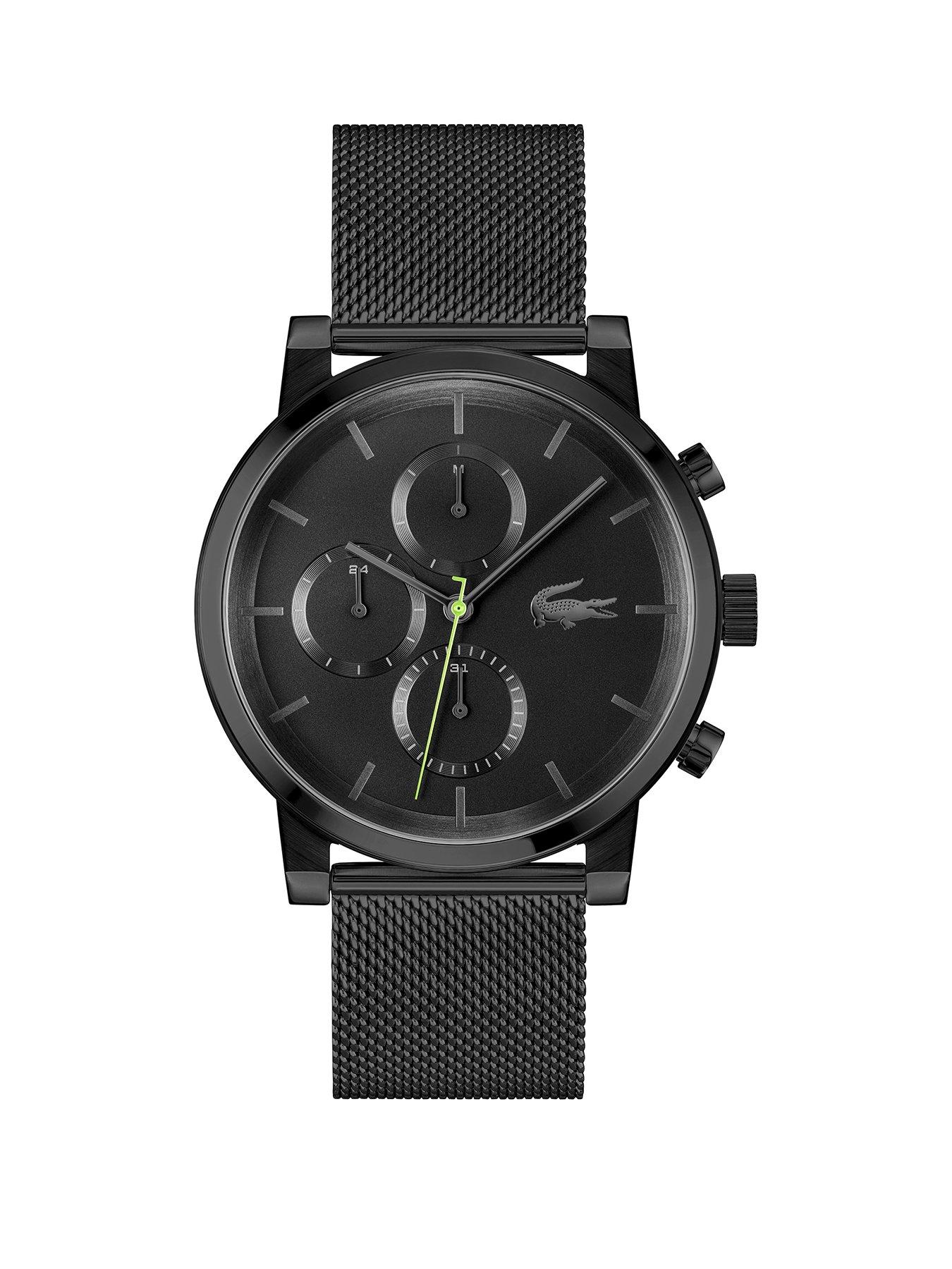 undefined Men's Lacoste Replay Multifunction Black IP Watch