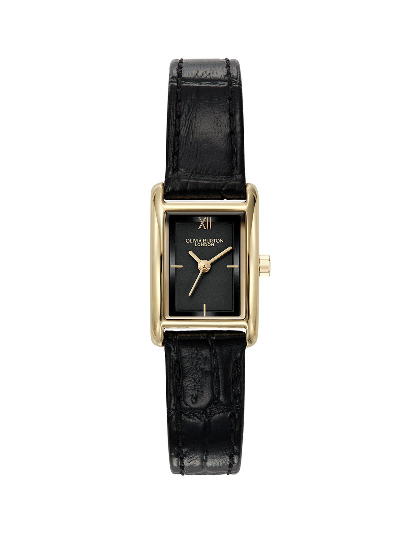 Olivia Burton 16x24mm Petit Grove Croc Leather Strap Watch