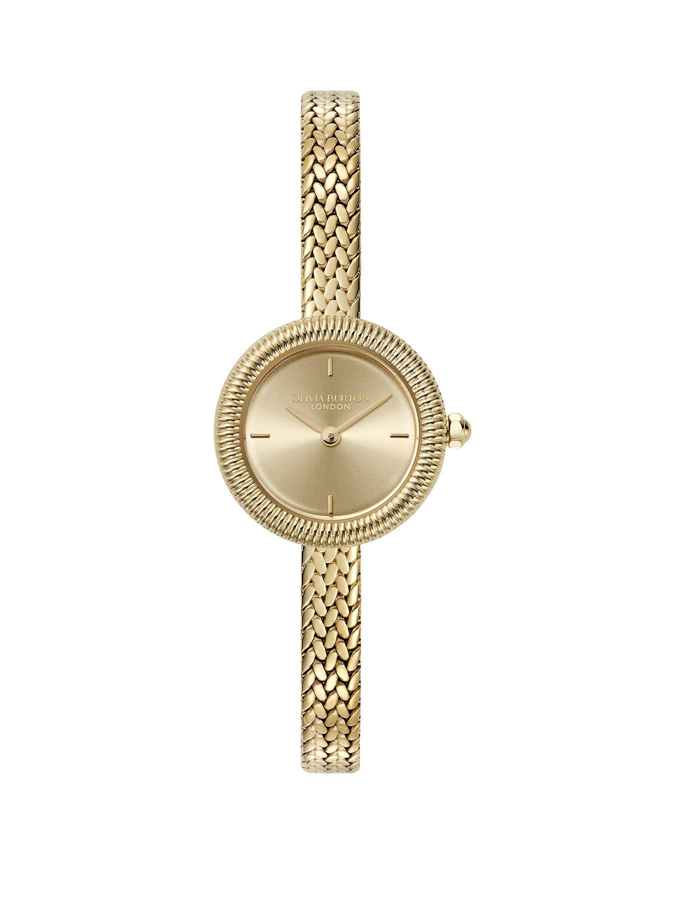 Olivia Burton 20mm Finery Light Gold IP Watch