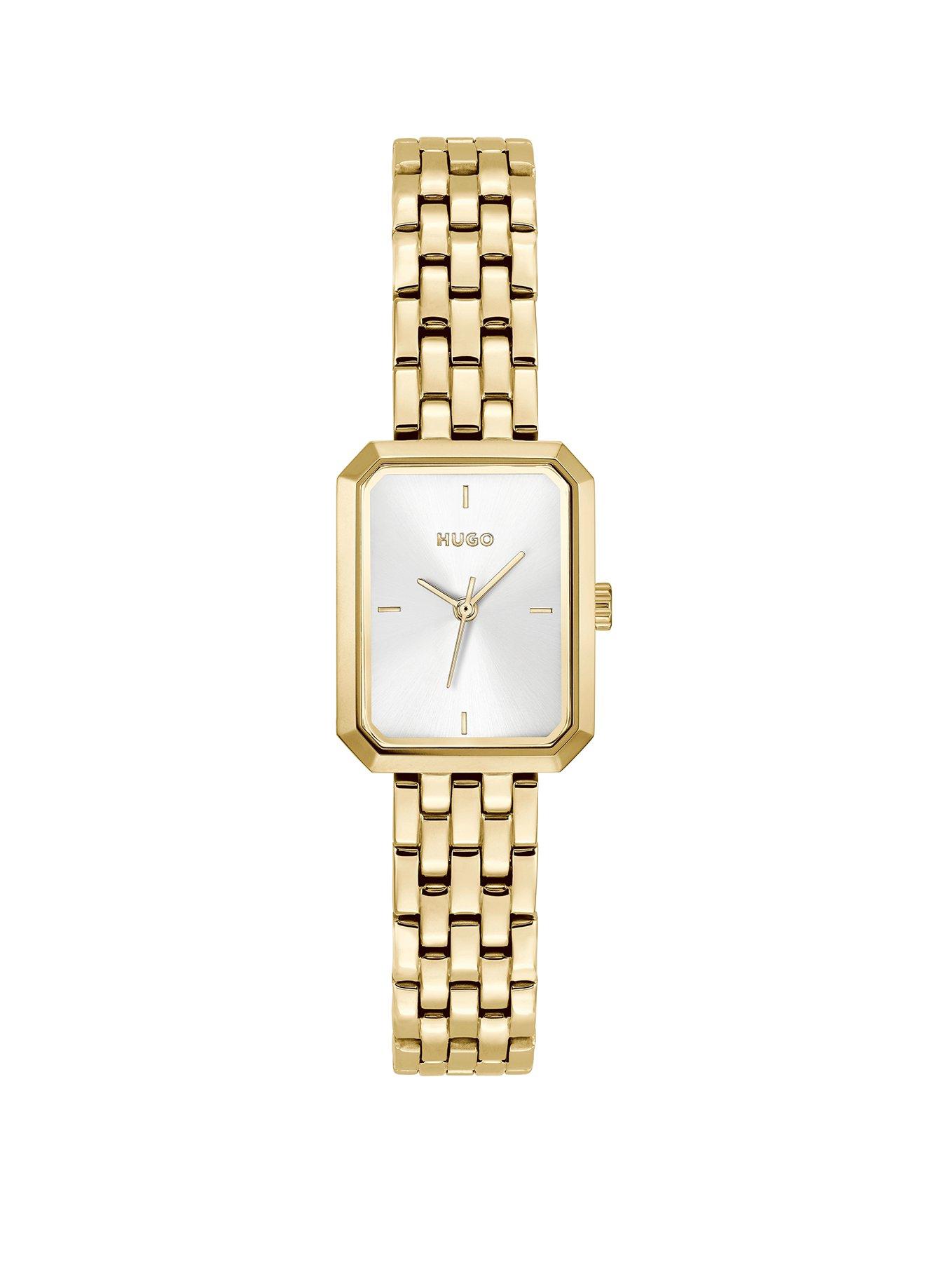 undefined Ladies HUGO #COSY Light Gold IP Bracelet Watch