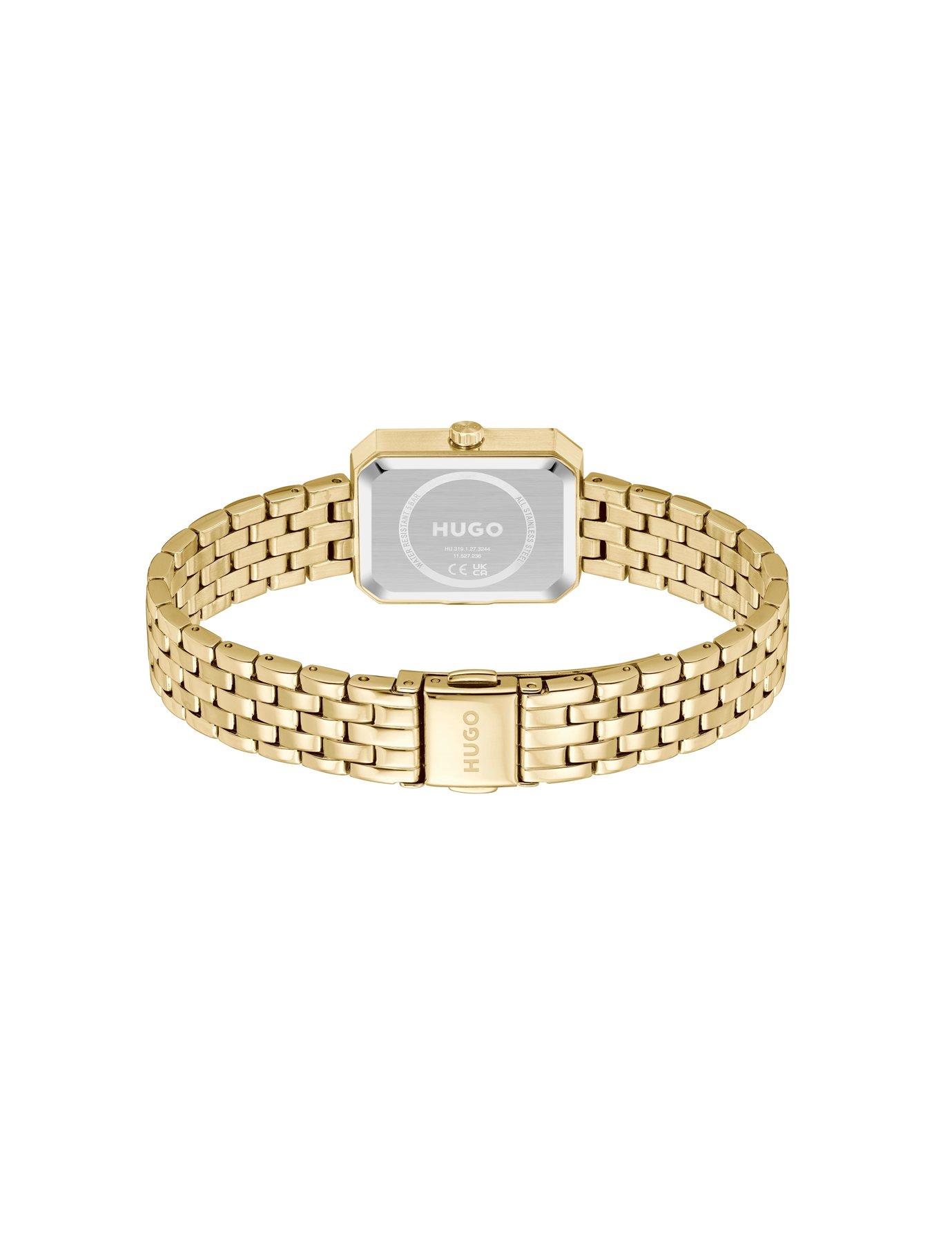 Image 2 of 6 of HUGO Light Gold IP Cosy Bracelet Watch