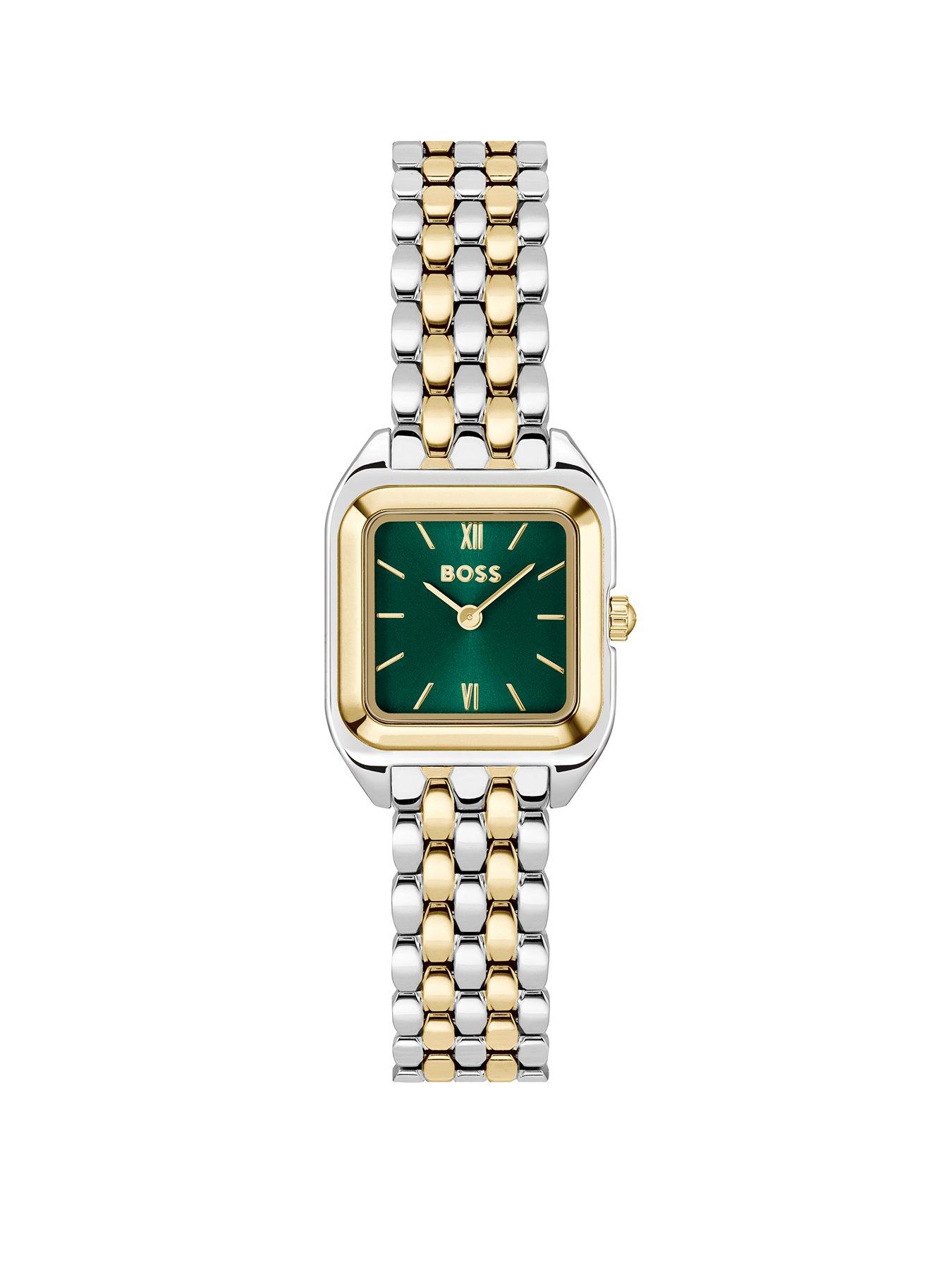 BOSS Ladies Mae Petite Soft Square Two Tone Bracelet Watch - Multi | Very