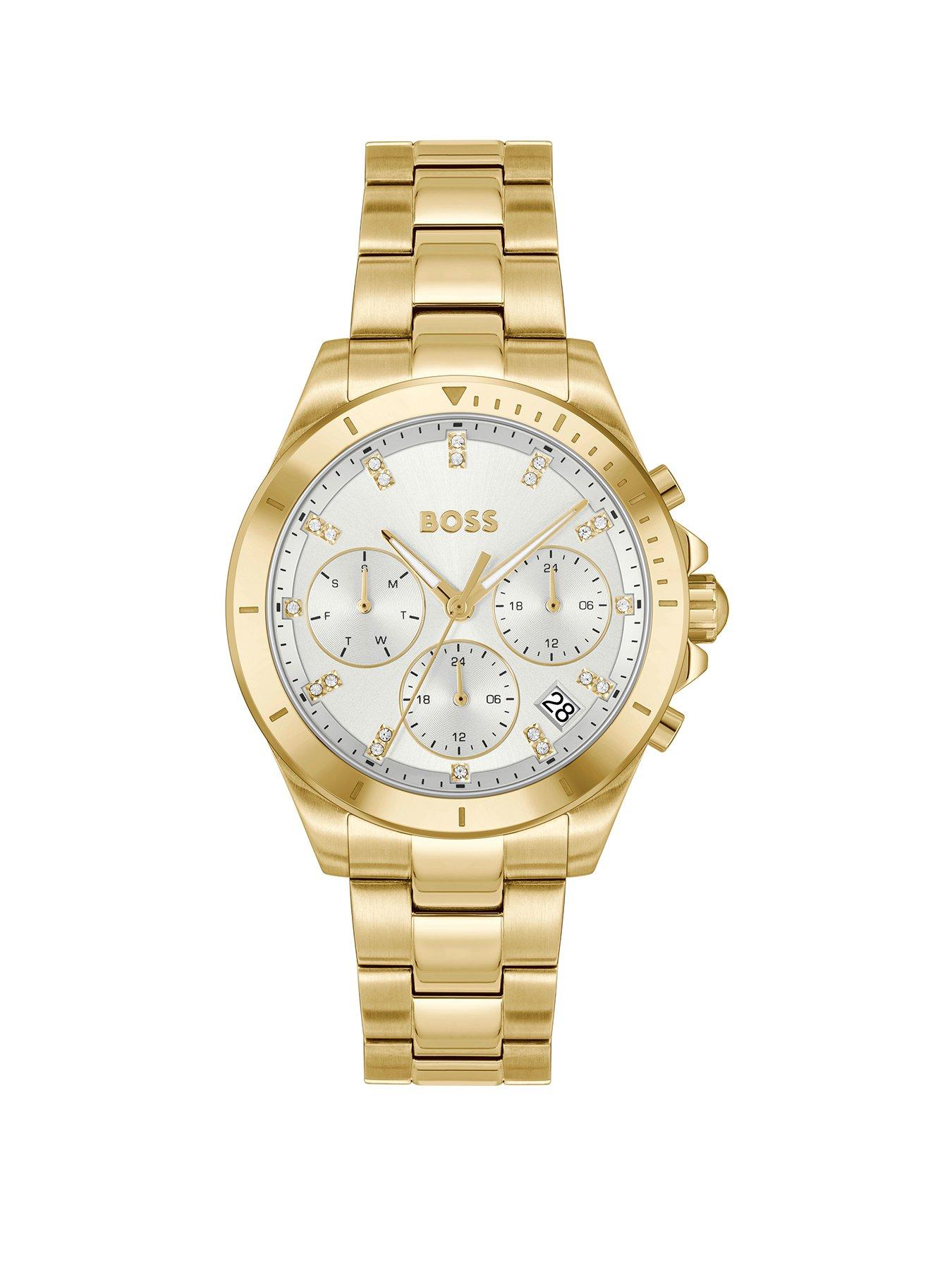 BOSS Ladies Alley Sport Lux Ip Bracelet Watch - Light Gold