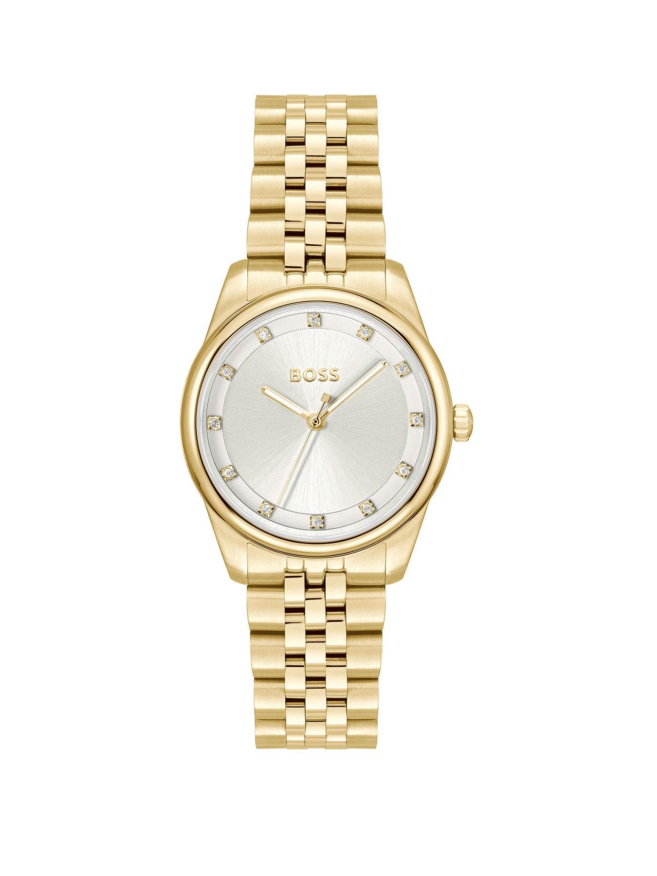 BOSS Ladies Graceful Precious Ip Watch - Light Gold