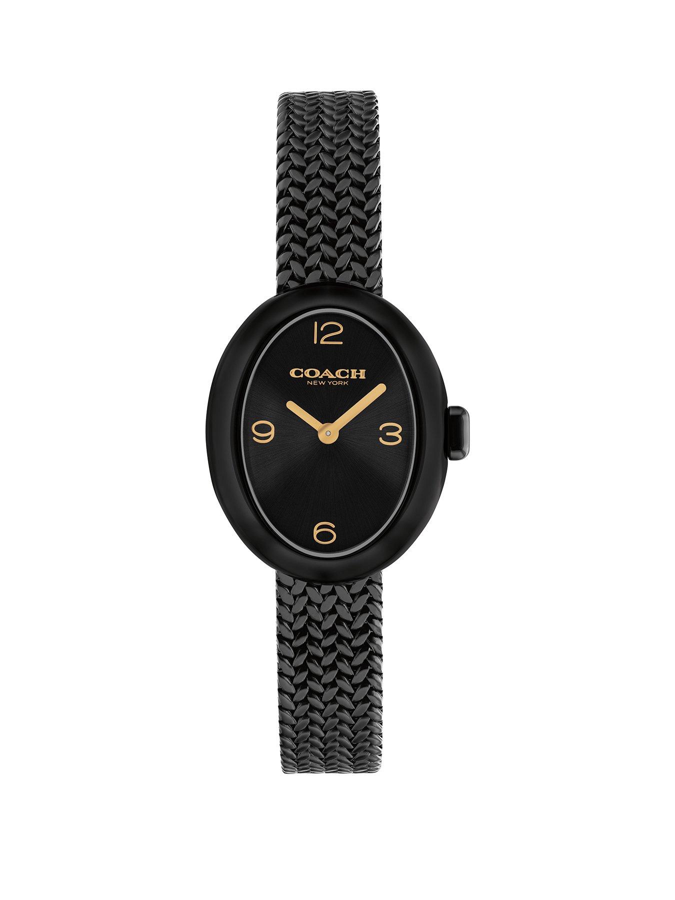 COACH Ladies Sammy Black IP Bracelet Watch