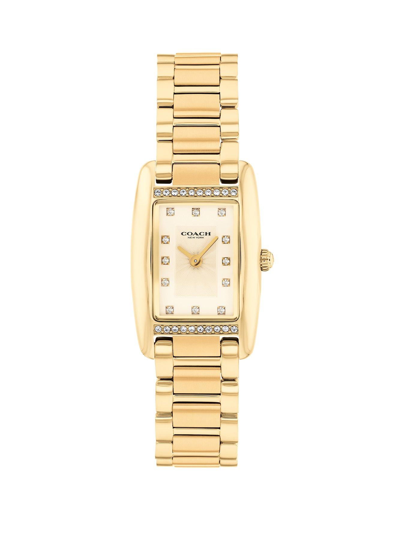 COACH Ladies Reese 20mm Light Gold IP Bracelet Watch