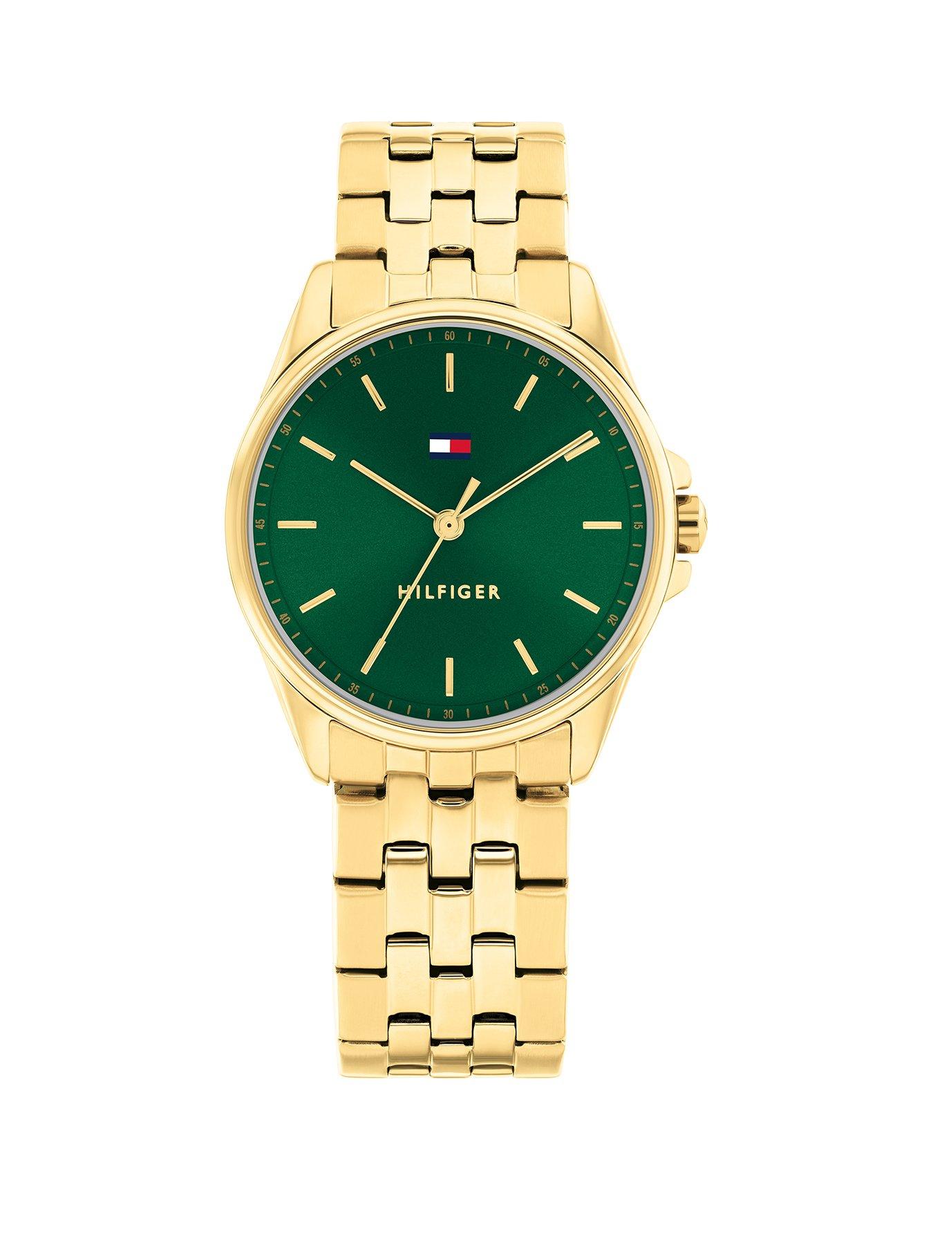 Tommy Hilfiger Women'S Gold-Plated Bracelet Watch