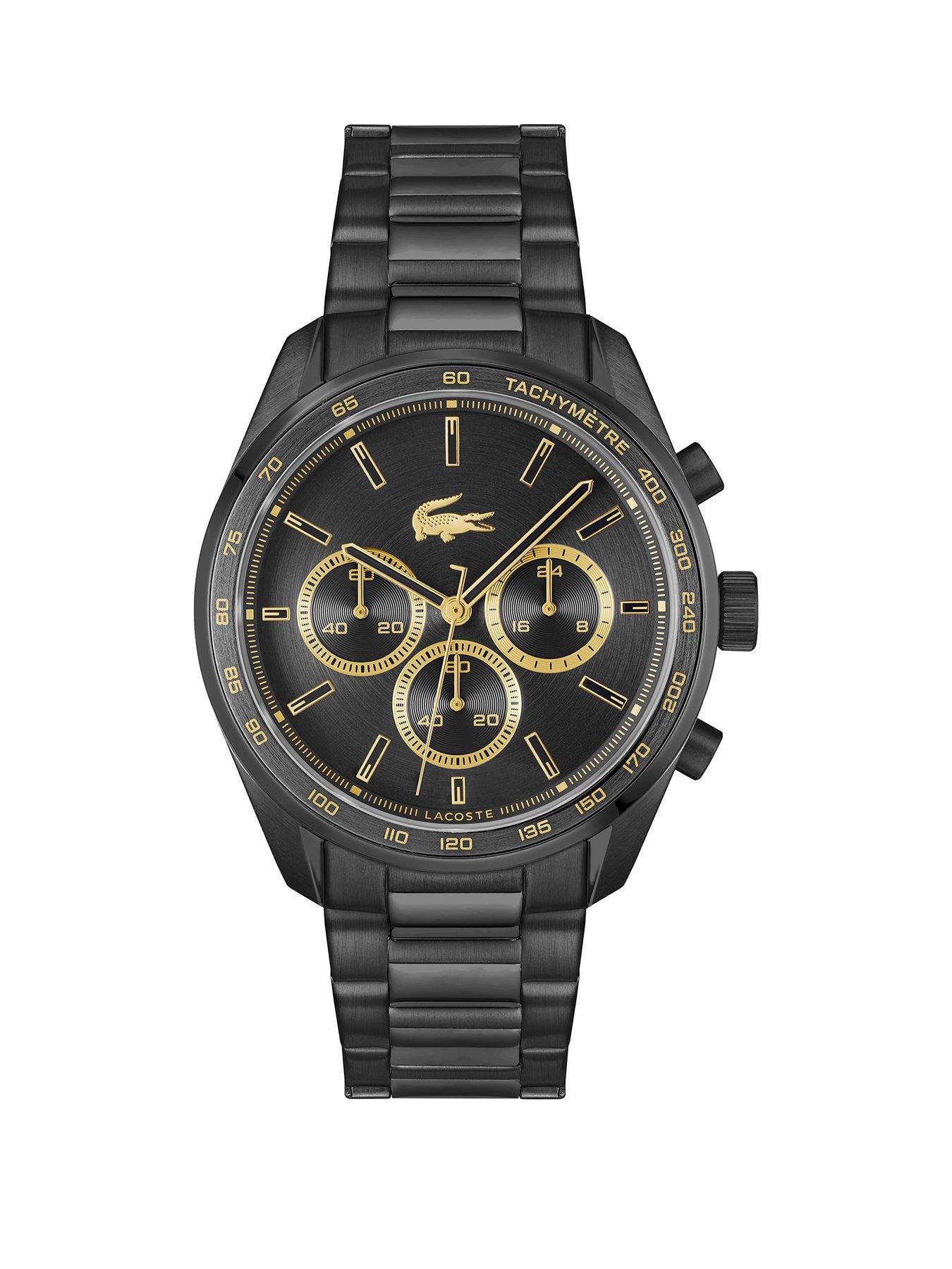 Lacoste Men's Boston Black IP Chronograph Watch