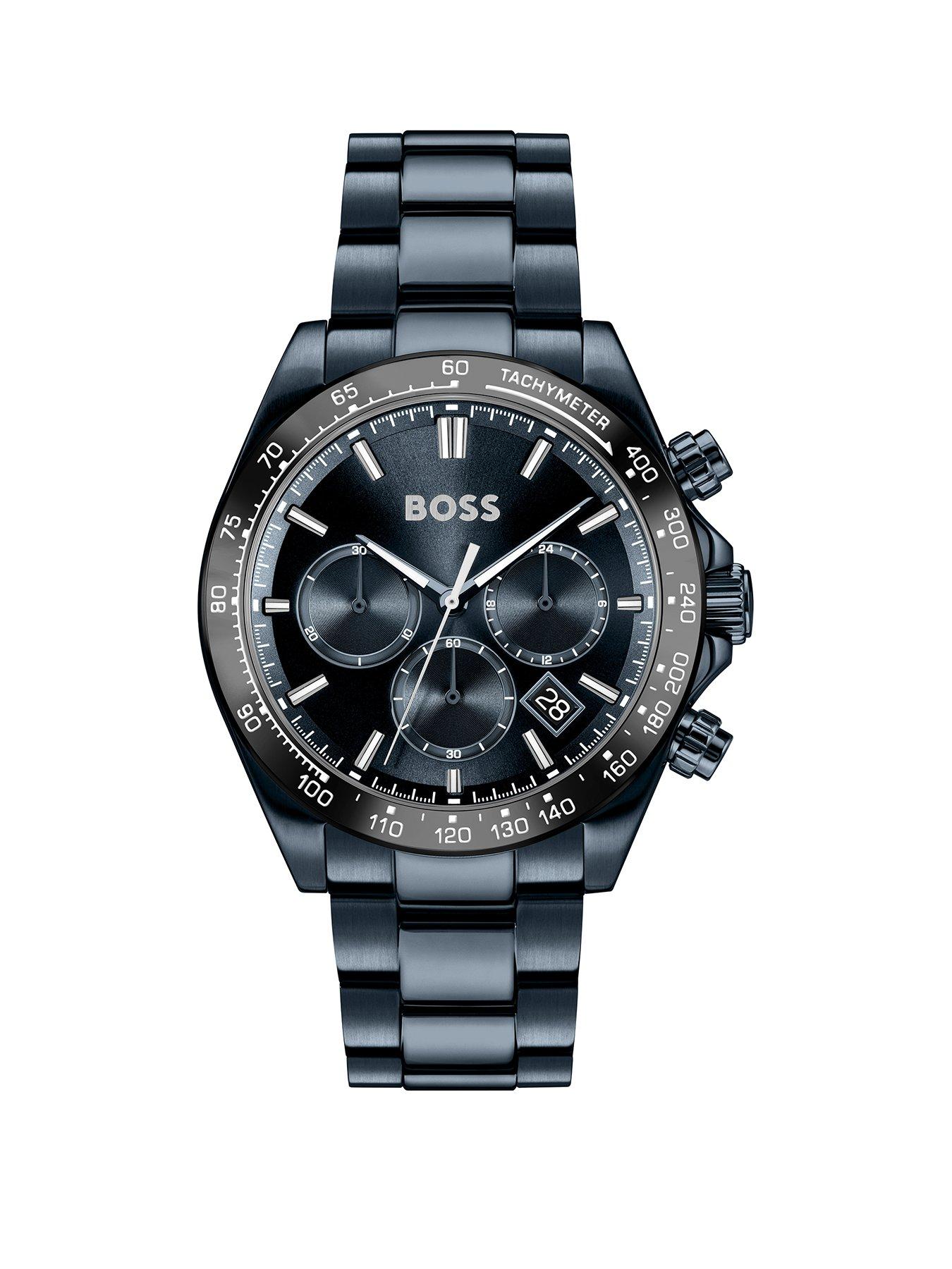 BOSS Gents Hero Ip Bracelet Watch - Blue