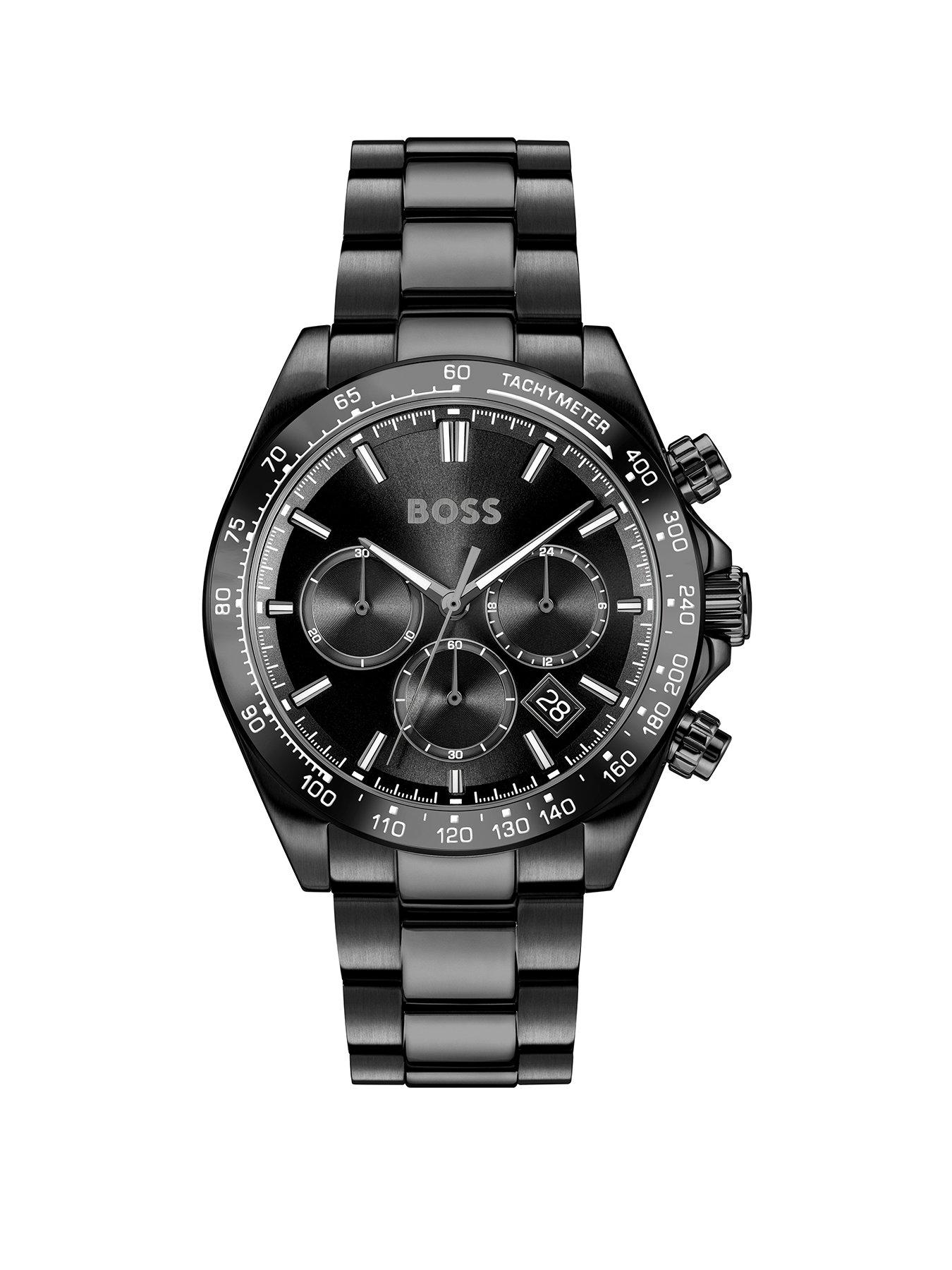 BOSS Gents Hero Ip Bracelet Watch - Black