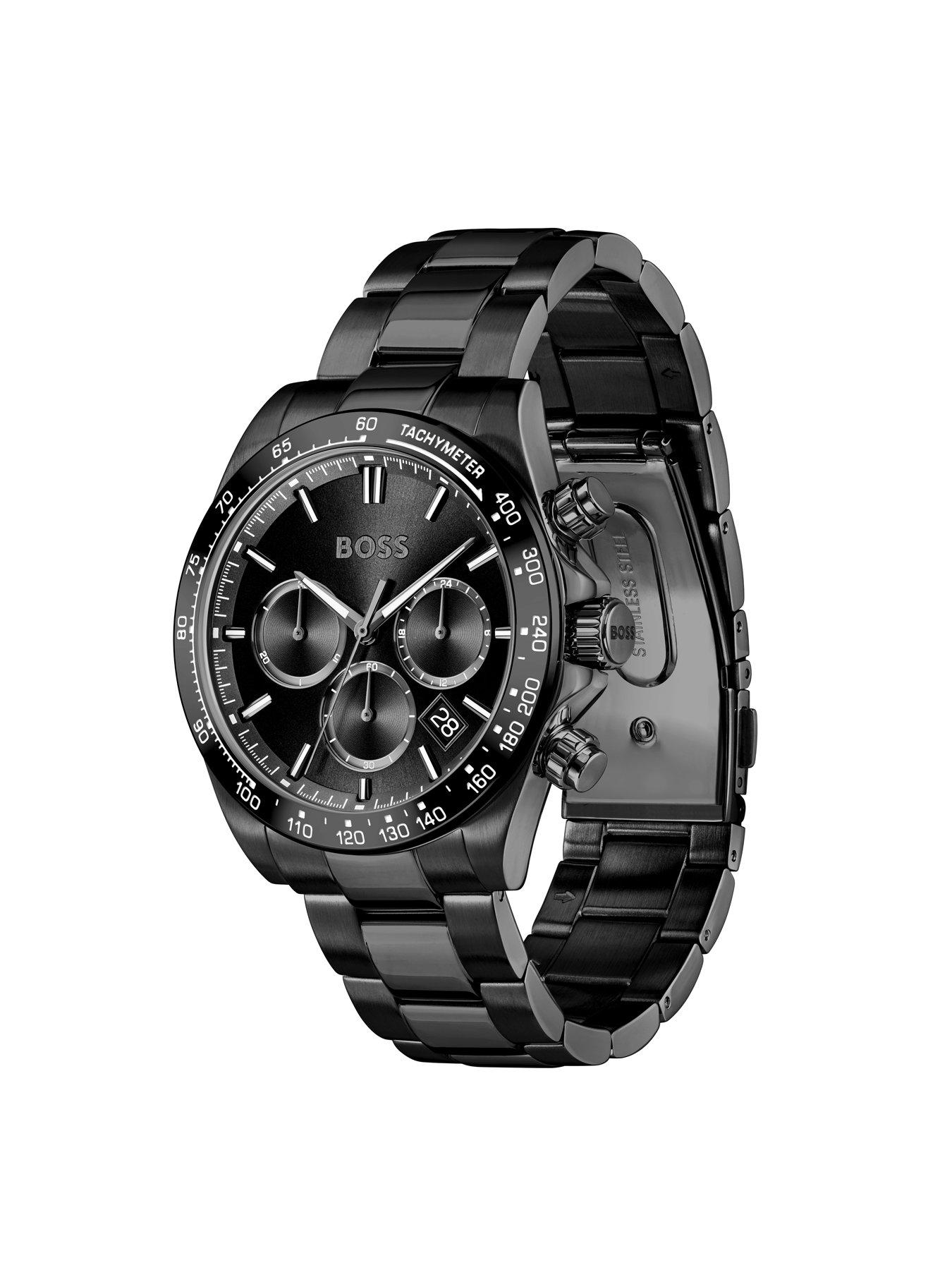 Image 2 of 7 of BOSS Gents Hero Ip Bracelet Watch - Black
