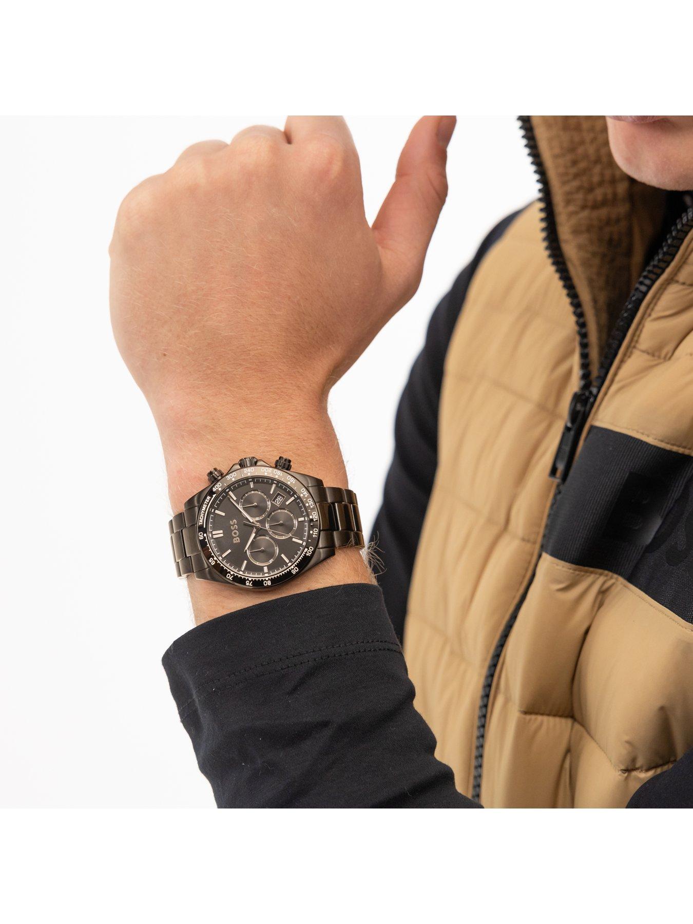 Image 5 of 7 of BOSS Gents Hero Ip Bracelet Watch - Black
