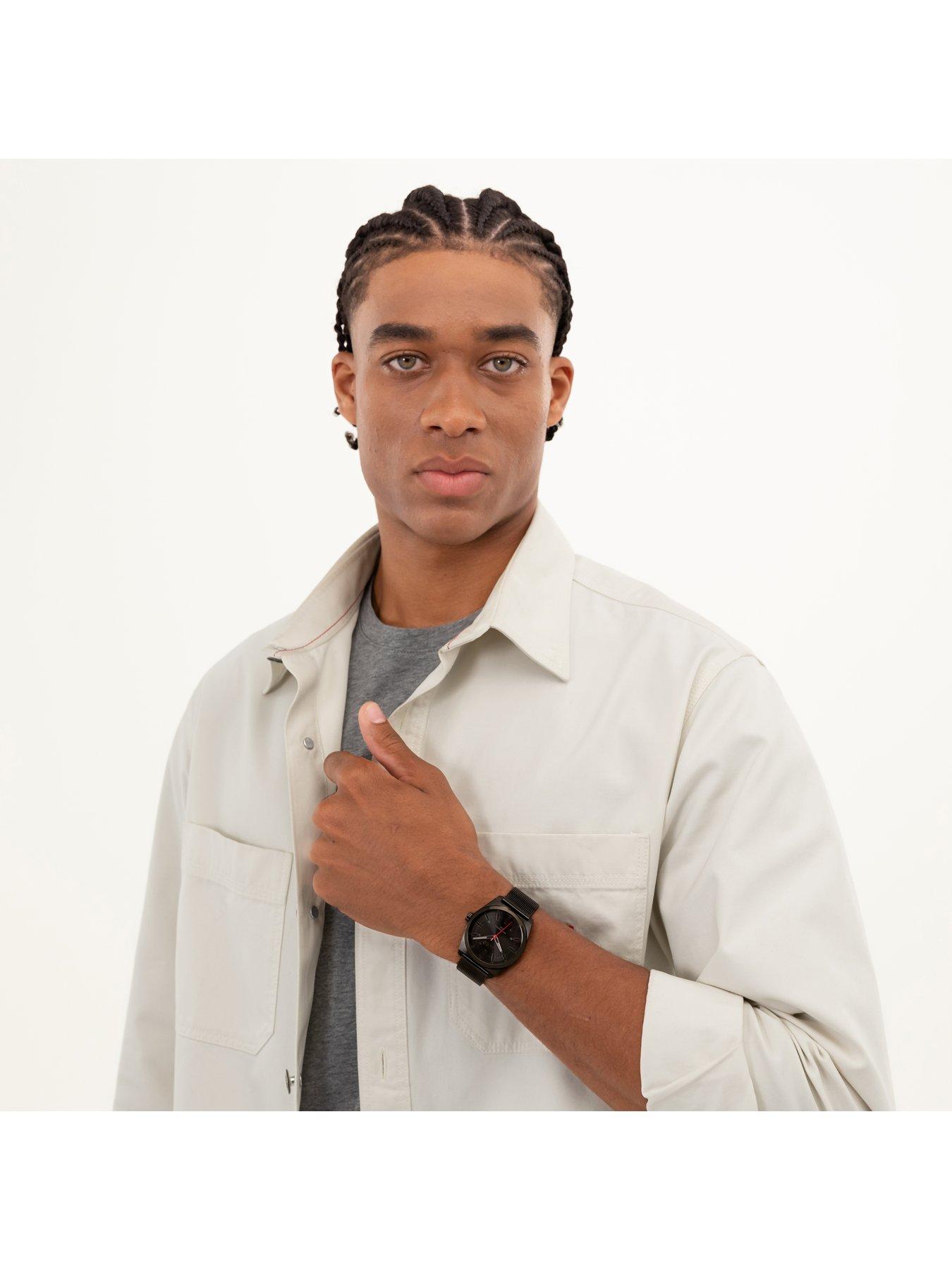 Image 5 of 7 of HUGO Gents HUGO #ARK Black IP Mesh Bracelet Watch