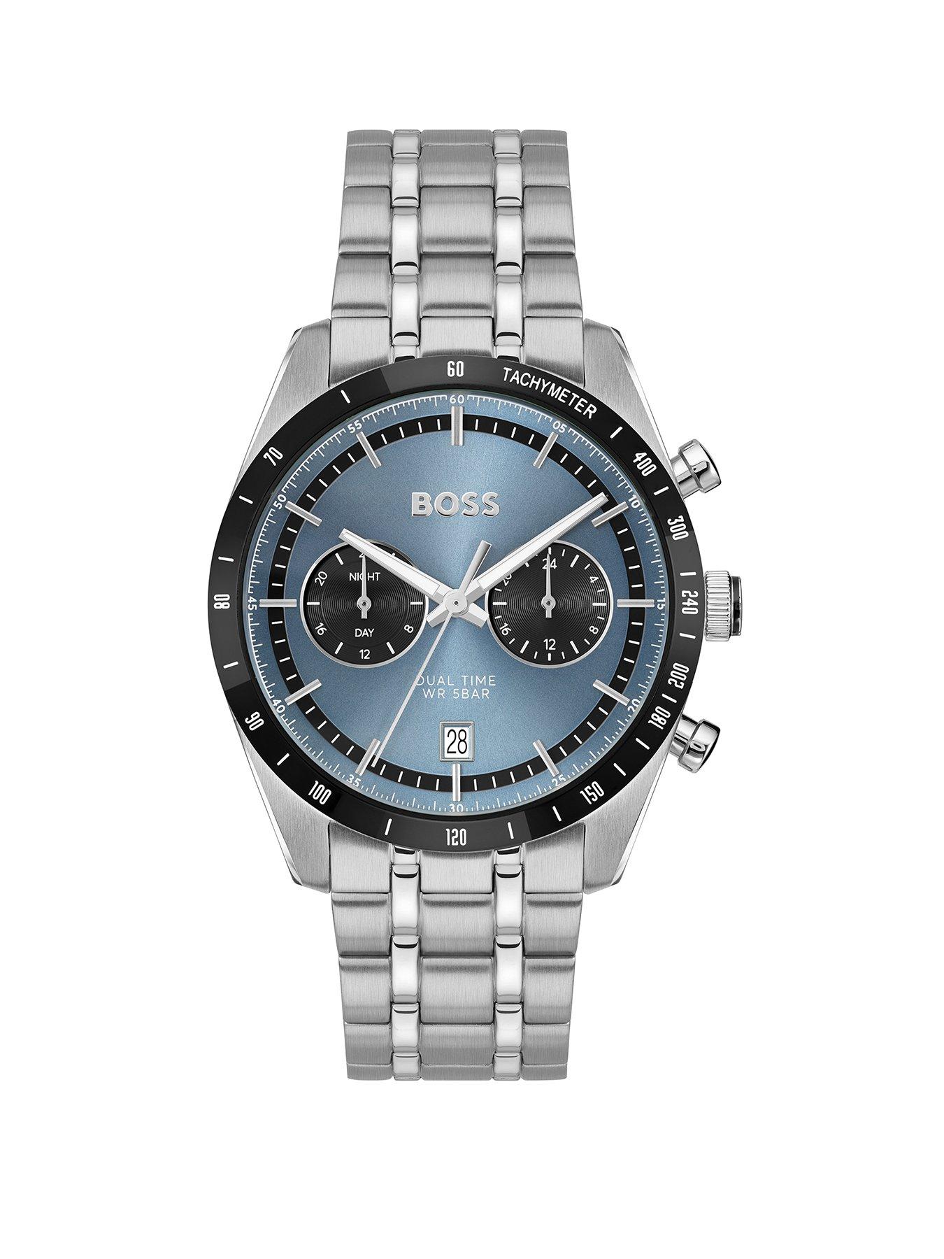 undefined Gents Tourmaster Dual Time Stainless Steel Bracelet Watch - Silver