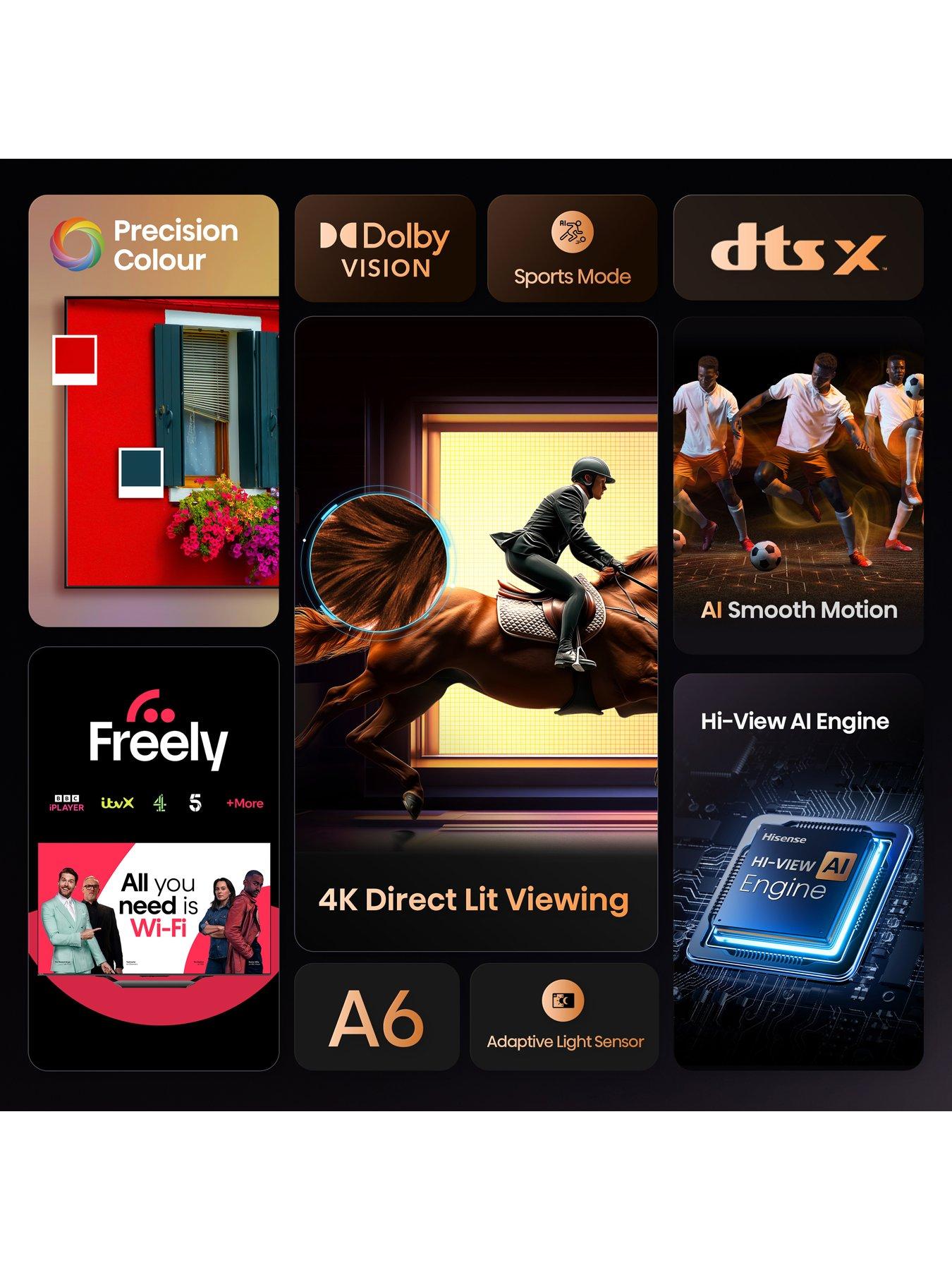 Image 4 of 7 of Hisense A6Q 55" 4K Ultra HD Smart TV with Freely- 55A6QTUK