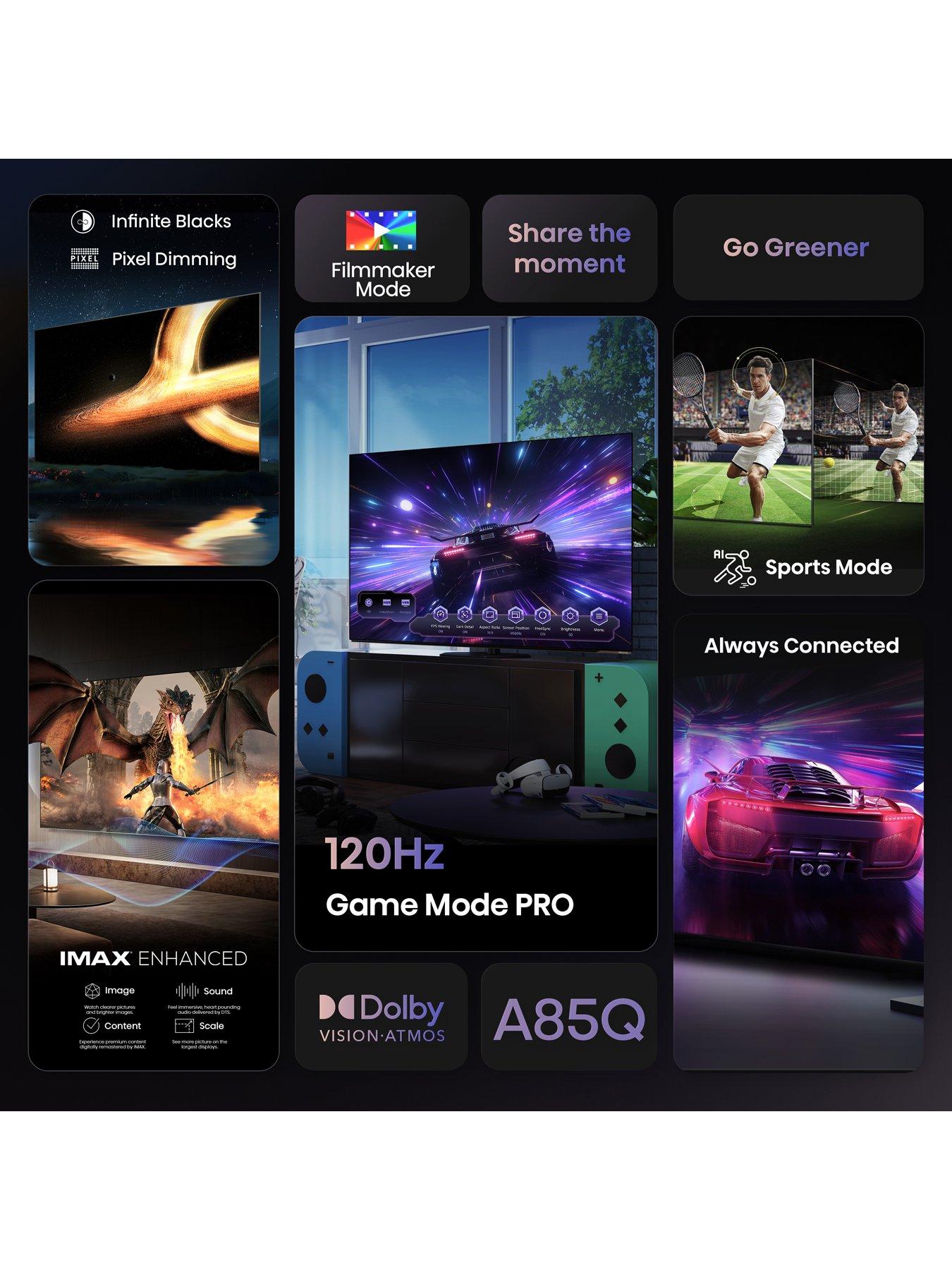 Image 3 of 7 of Hisense Hisense A85Q 65" 4K OLED Smart AI TV with Freely- 65A85QTUK