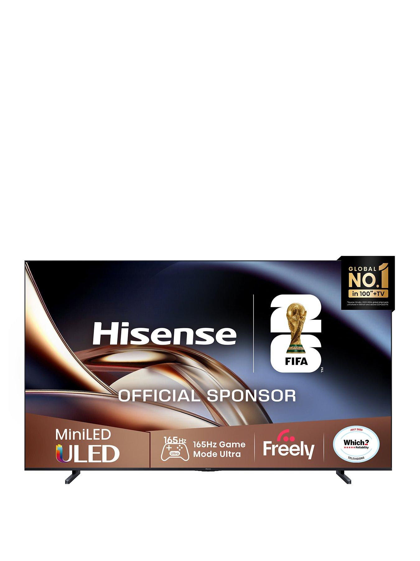 Hisense U8Q 100" 4K MiniLED 165Hz Smart AI TV with Freely - 100U8QTUK