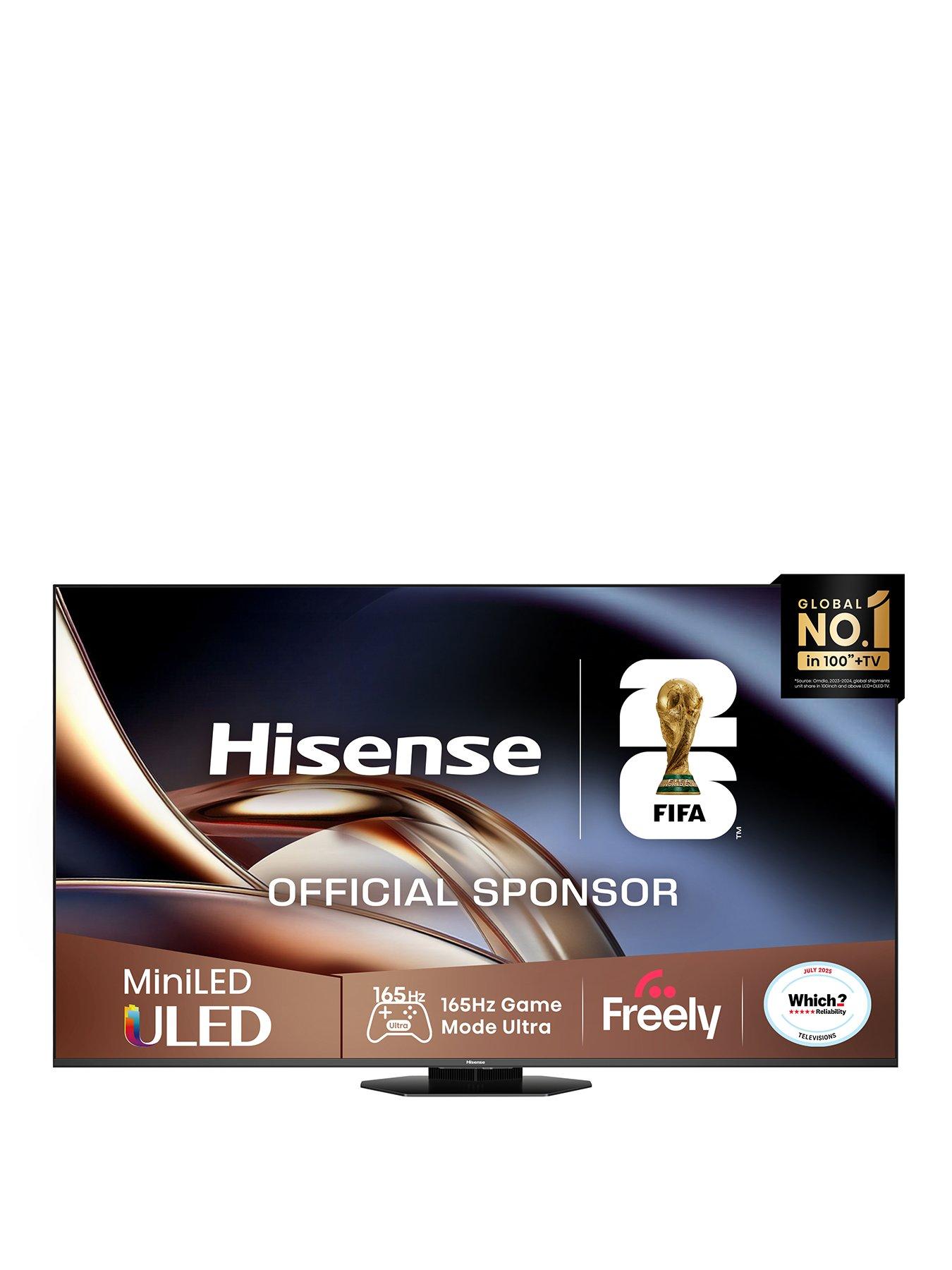 Hisense U8Q 75" 4K Miniled Qled 165Hz Smart Ai Tv With Freely- 75U8Qtuk