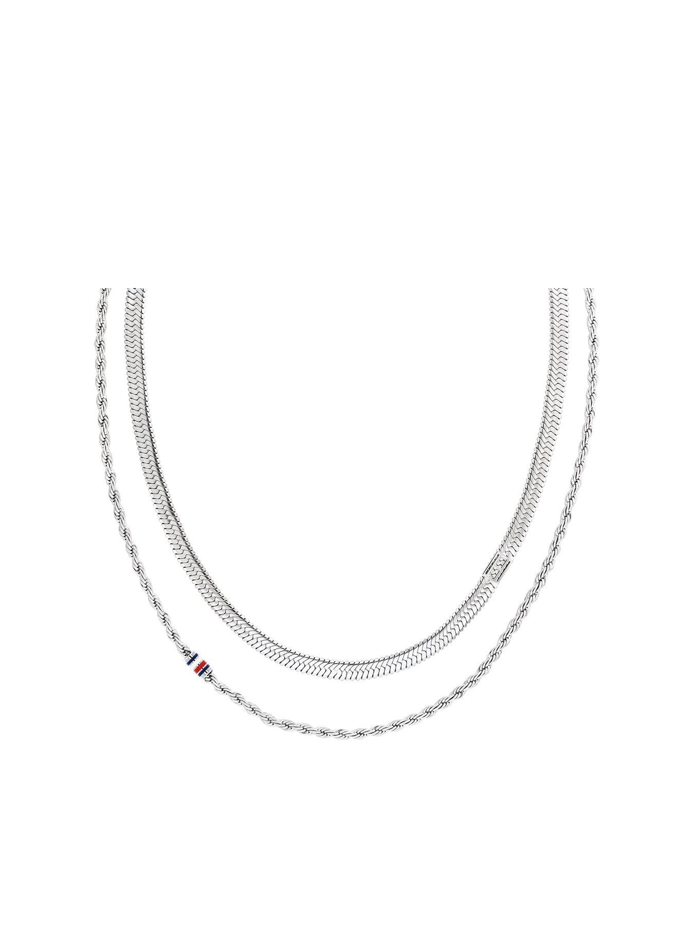 Tommy Hilfiger Women'S Stainless Steel Layered Necklace