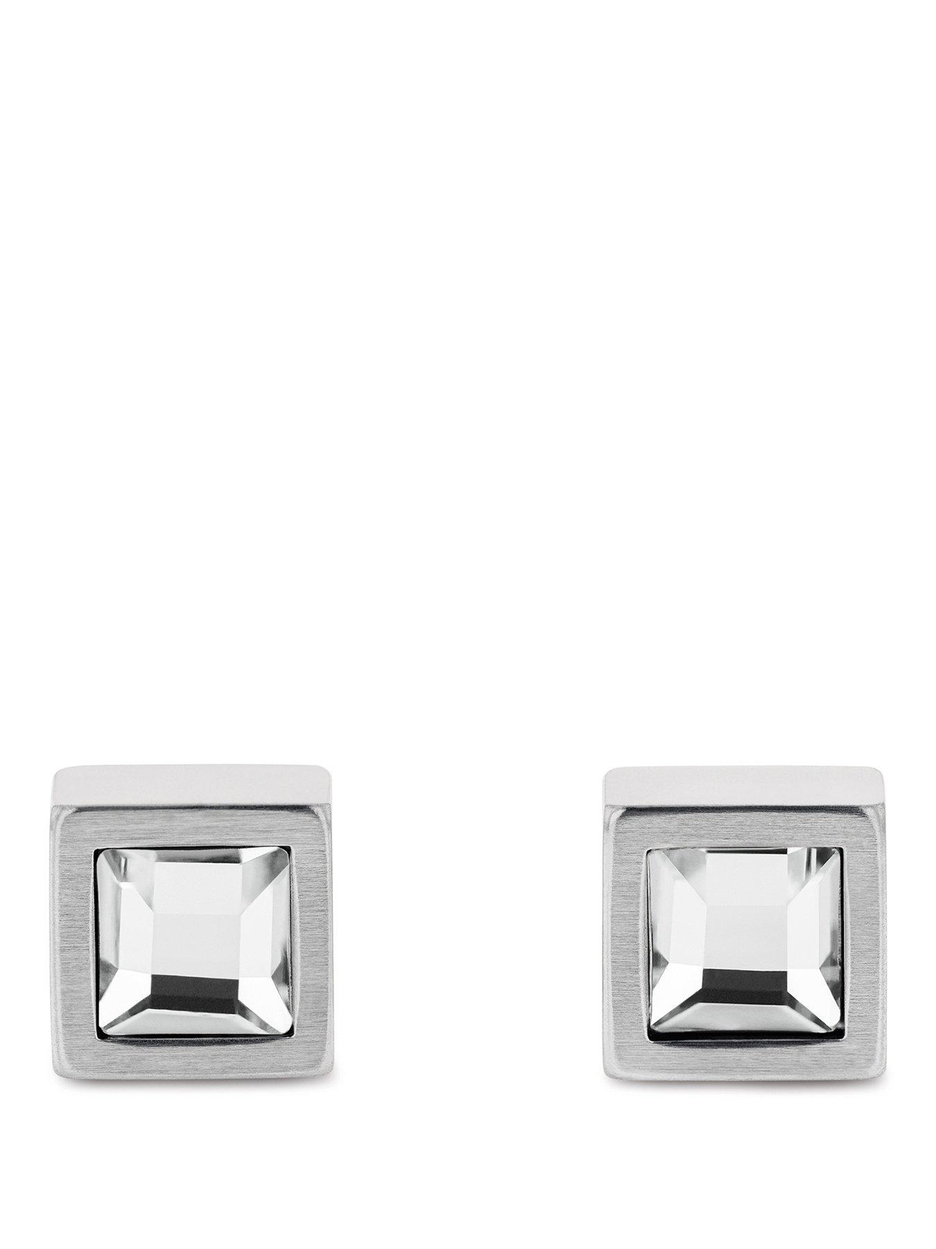 Image 1 of 3 of Calvin Klein Men's CK Essential Links Stainless Steel Earrings