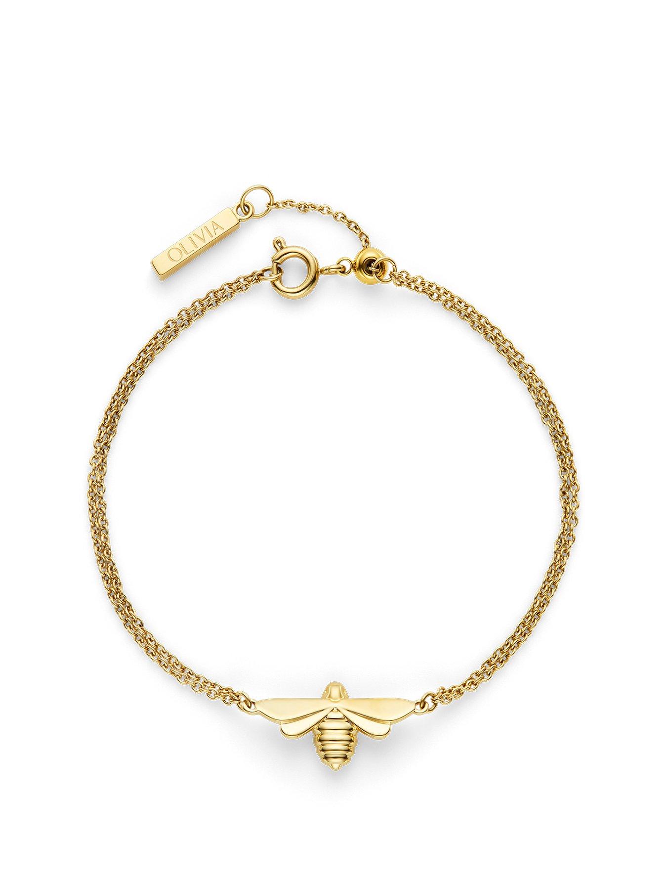 Olivia Burton Honey Bee Light Yellow Gold Ip Bracelet