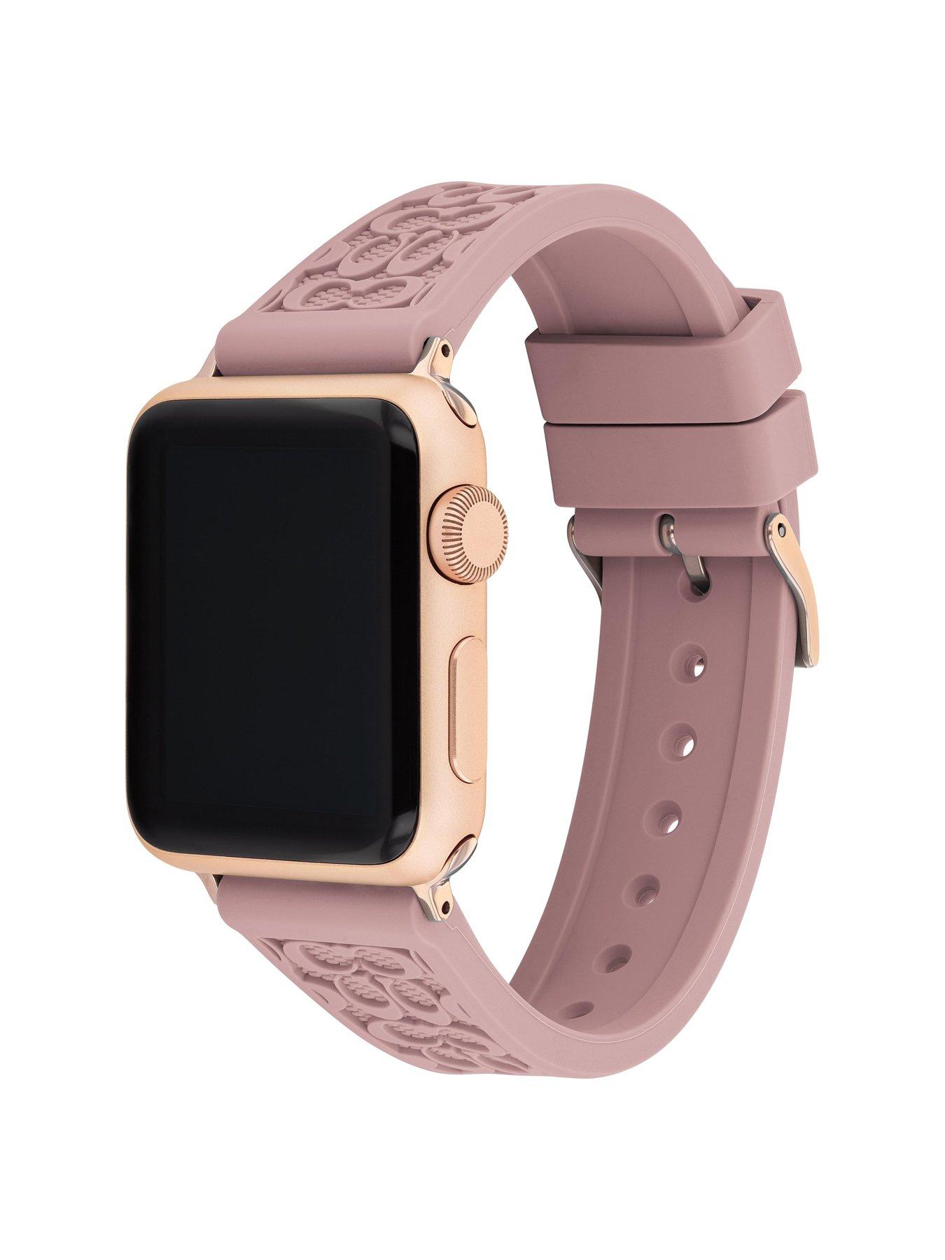 Image 2 of 5 of COACH Ladies Textured Rubber Apple Watch Strap
