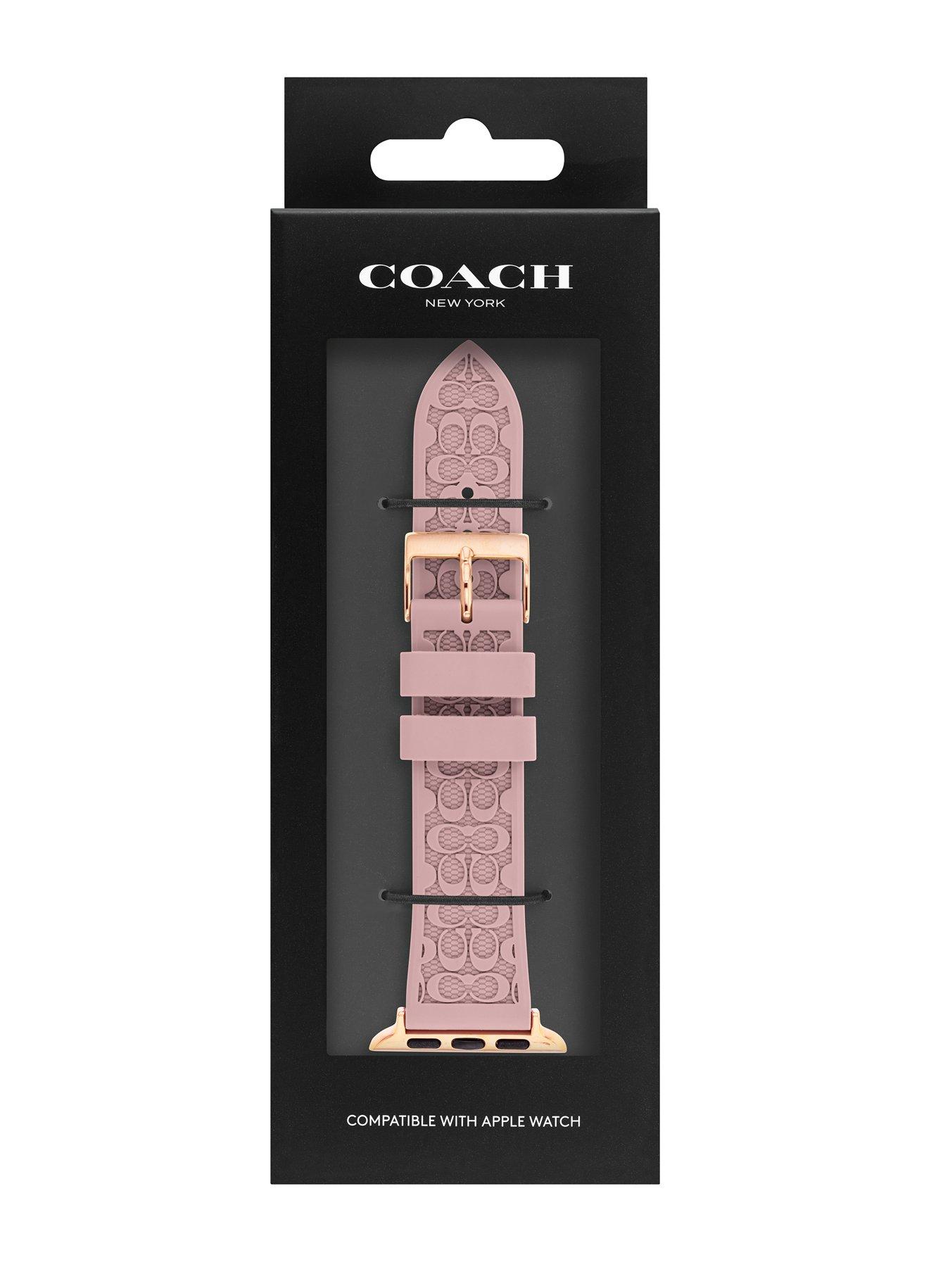 Image 3 of 5 of COACH Ladies Textured Rubber Apple Watch Strap