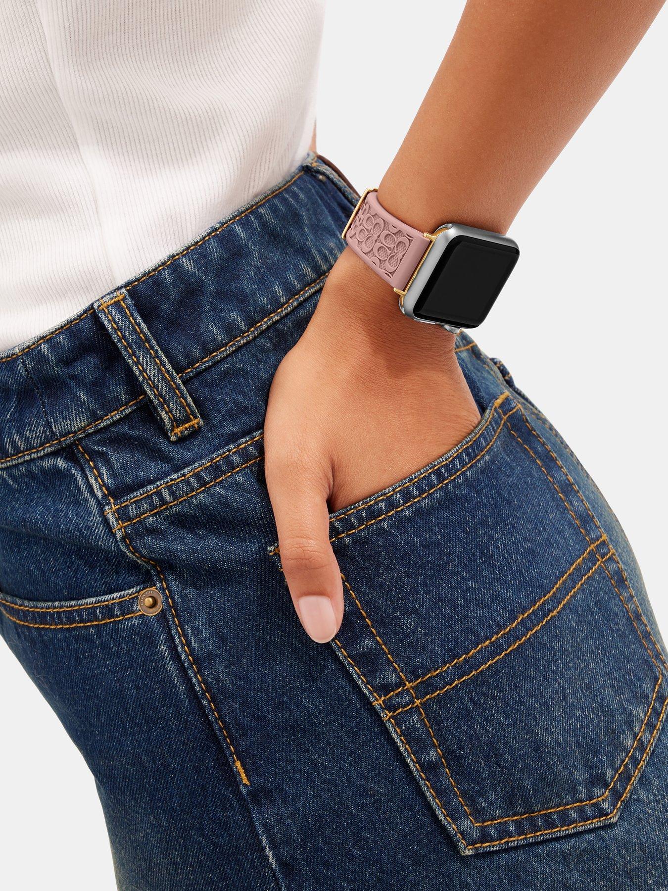Image 5 of 5 of COACH Ladies Textured Rubber Apple Watch Strap