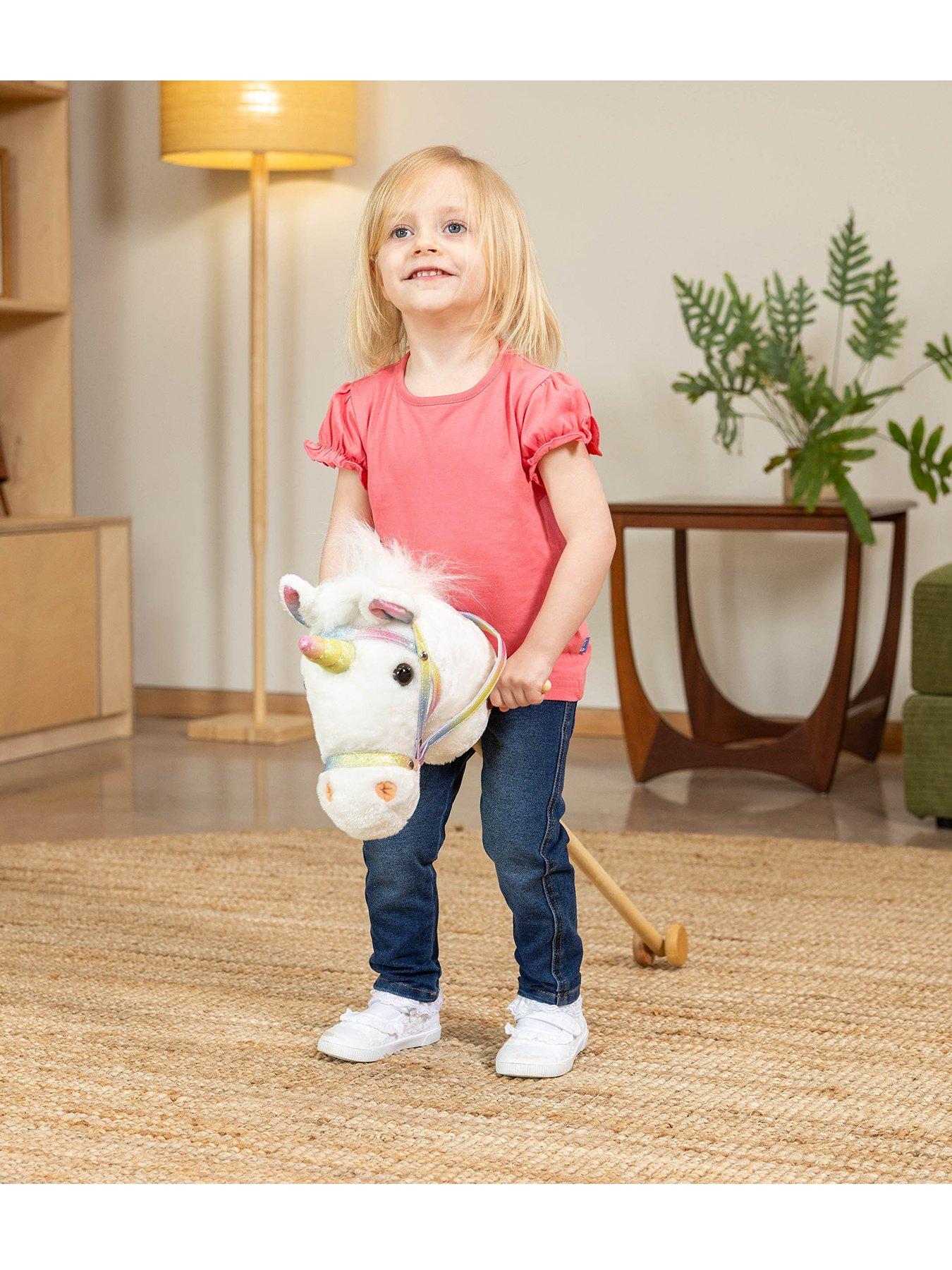 Hobby Horse with Galloping Sounds and Wheels - Unicorn