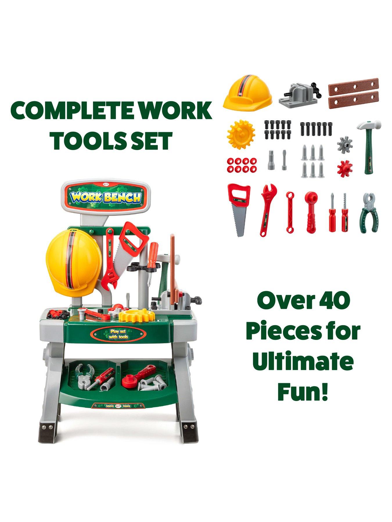 Image 3 of 7 of Kids Workbench, 40-Piece Educational Role Play Tool Set & Construction Kit