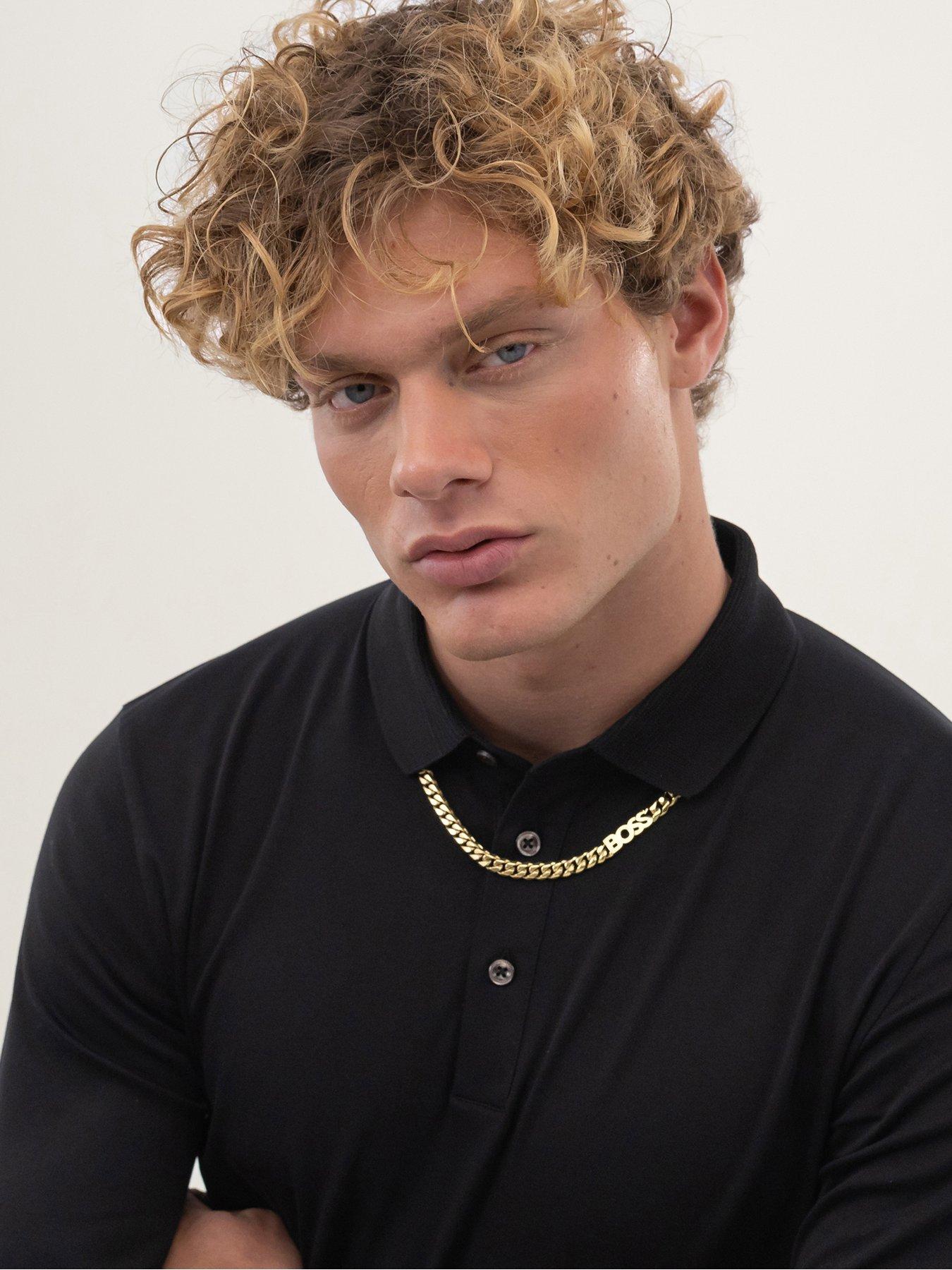 BOSS Gents Kassy 8Mm Ip Chain Necklace - Gold