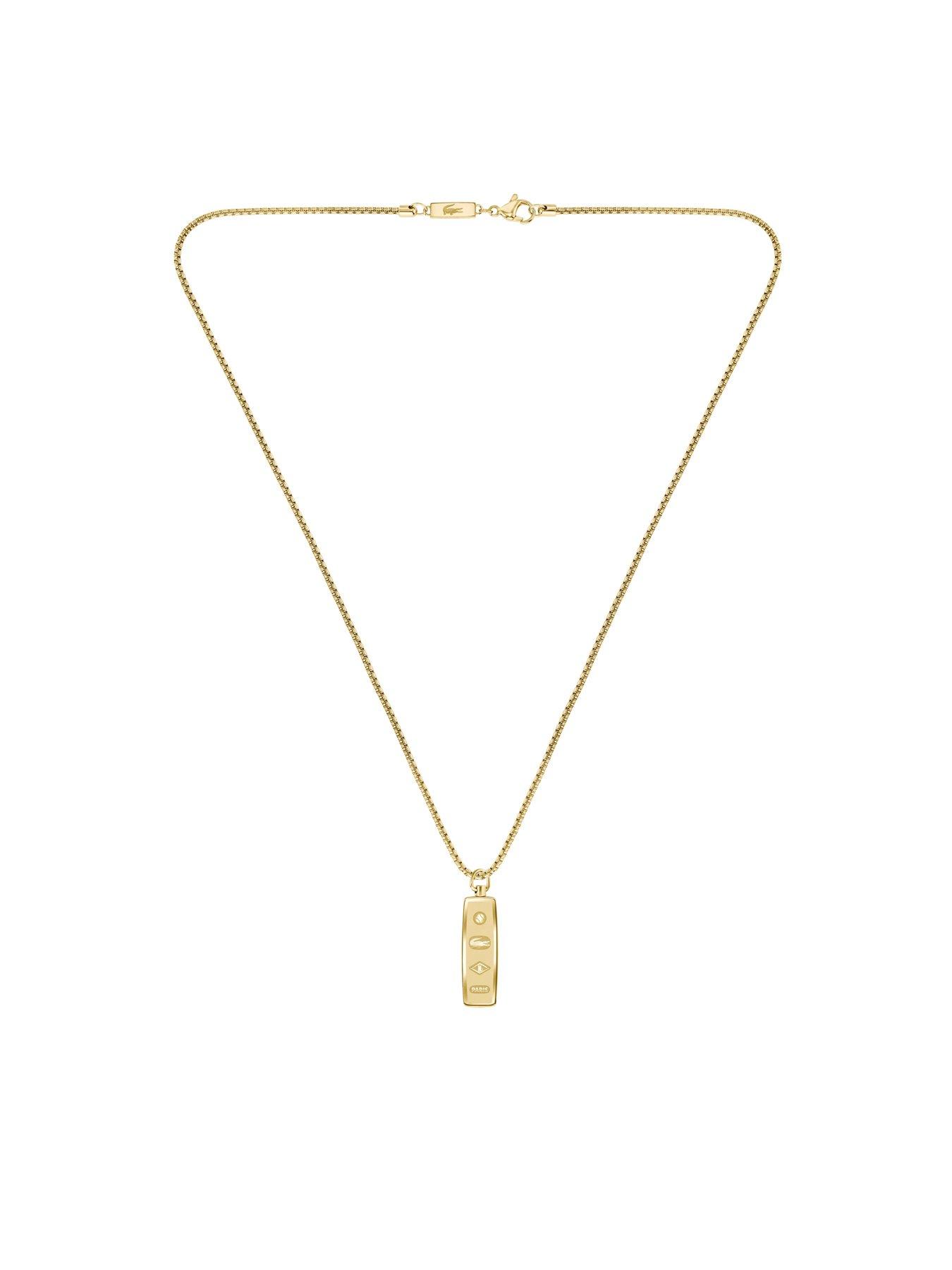 Image 2 of 4 of Lacoste Lacoste Men's Districtold Plated Reversible Pendant Necklace