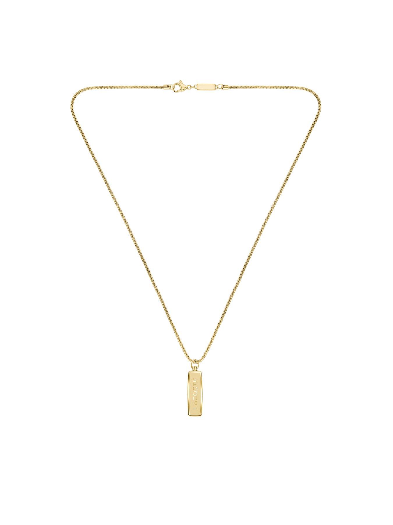 Image 3 of 4 of Lacoste Lacoste Men's Districtold Plated Reversible Pendant Necklace