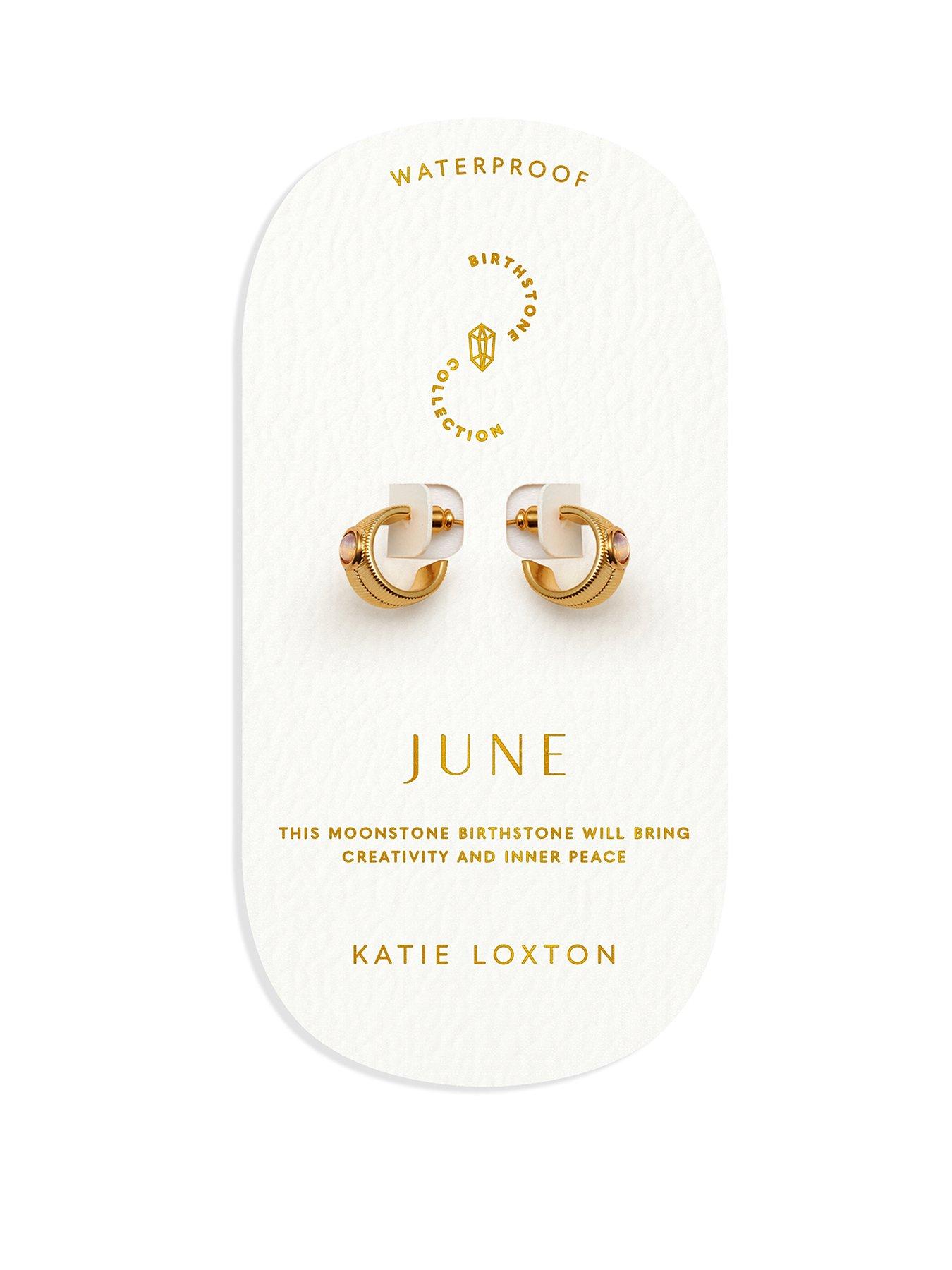 undefined BIRTHSTONE HOOP EARRINGS  Rock Crystal , 1.4cm x 0.7cm x 1.5cm