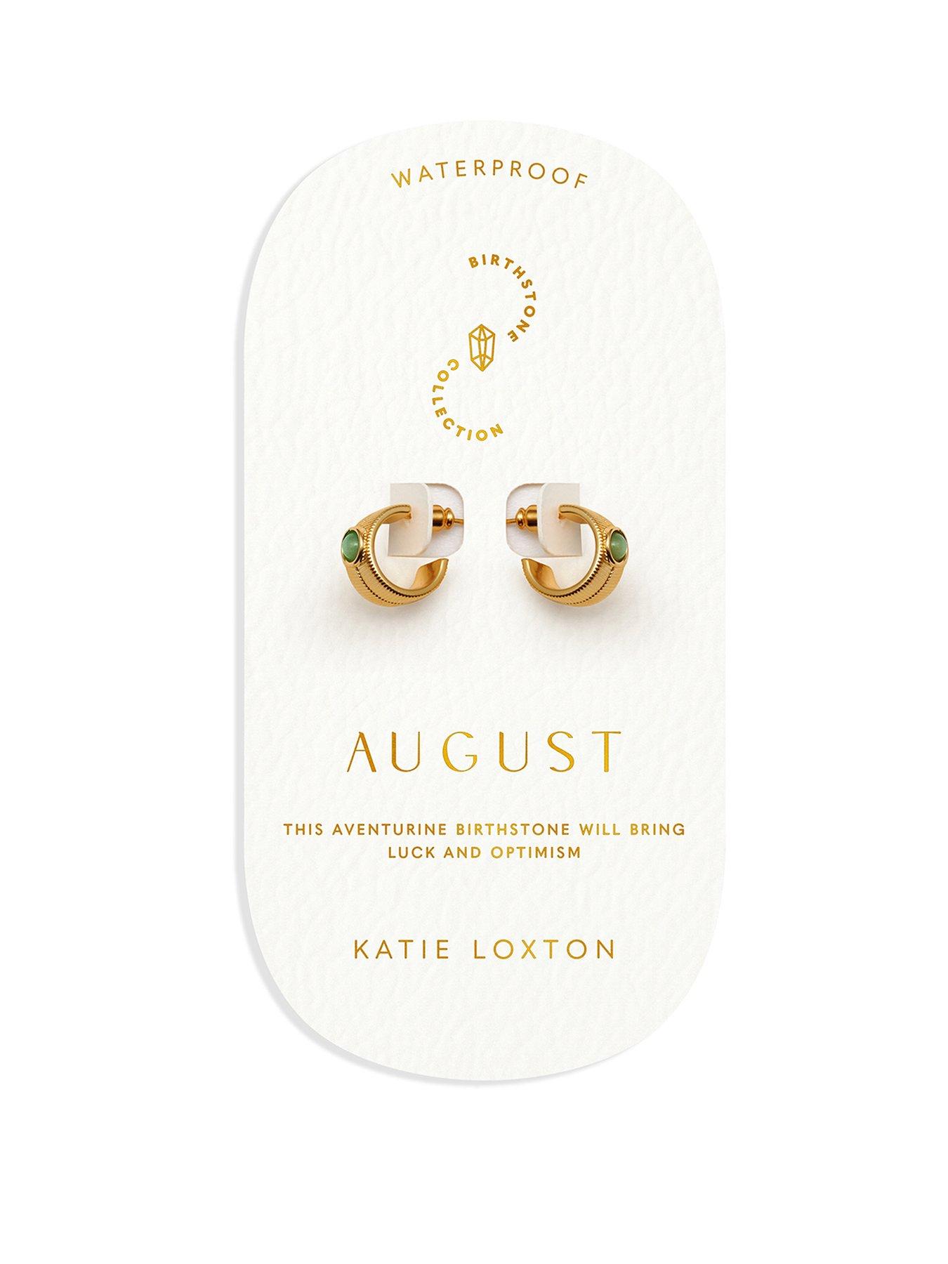 undefined BIRTHSTONE HOOP EARRINGS  Rock Crystal , 1.4cm x 0.7cm x 1.5cm