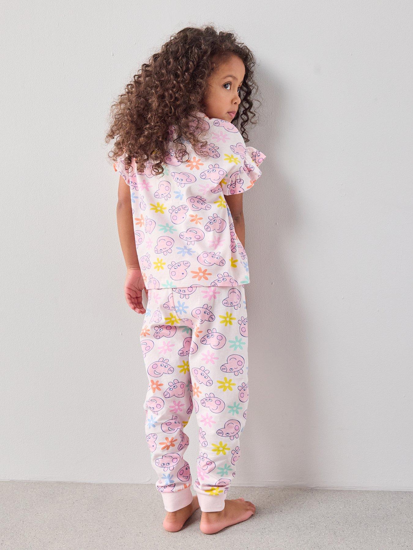 Image 2 of 6 of The Very Collection Peppa Pig Frill Short Sleeve Pyjama - Pink