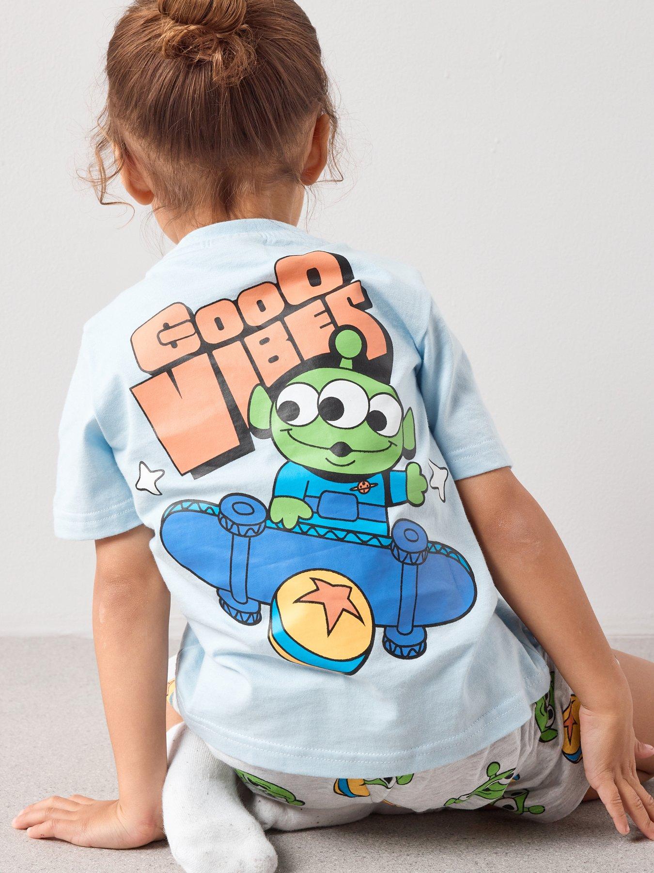 Image 5 of 6 of The Very Collection Toy Story Alien Good Vibes Shortie Pyjama - Blue