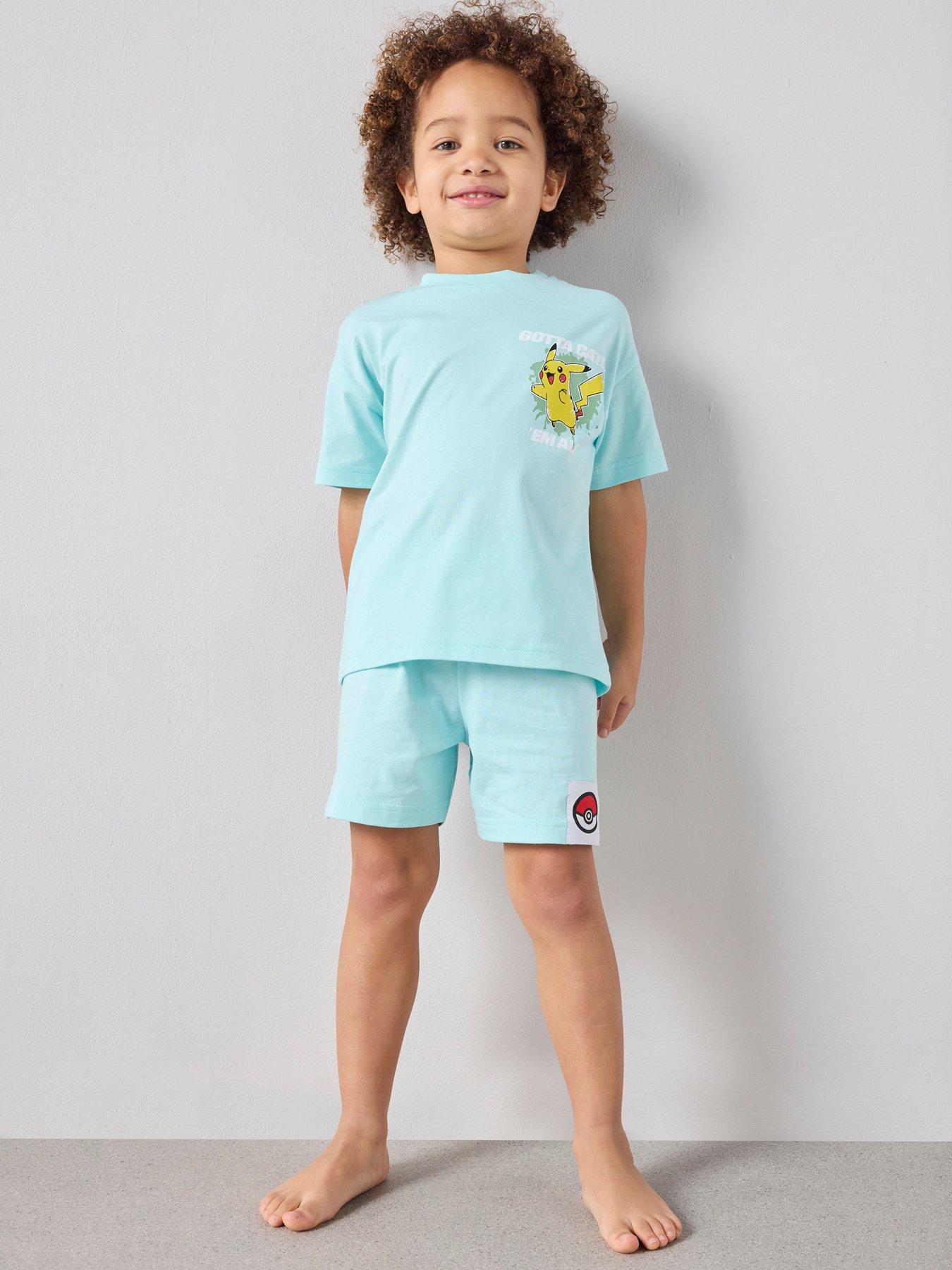 Image 2 of 6 of Pokemon Back Print Shortie Pyjama Set - Blue
