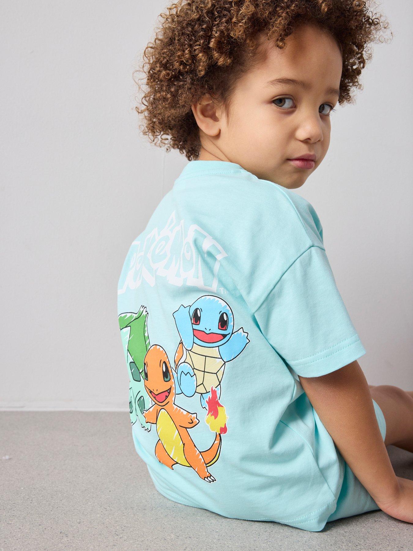Image 4 of 6 of Pokemon Back Print Shortie Pyjama Set - Blue