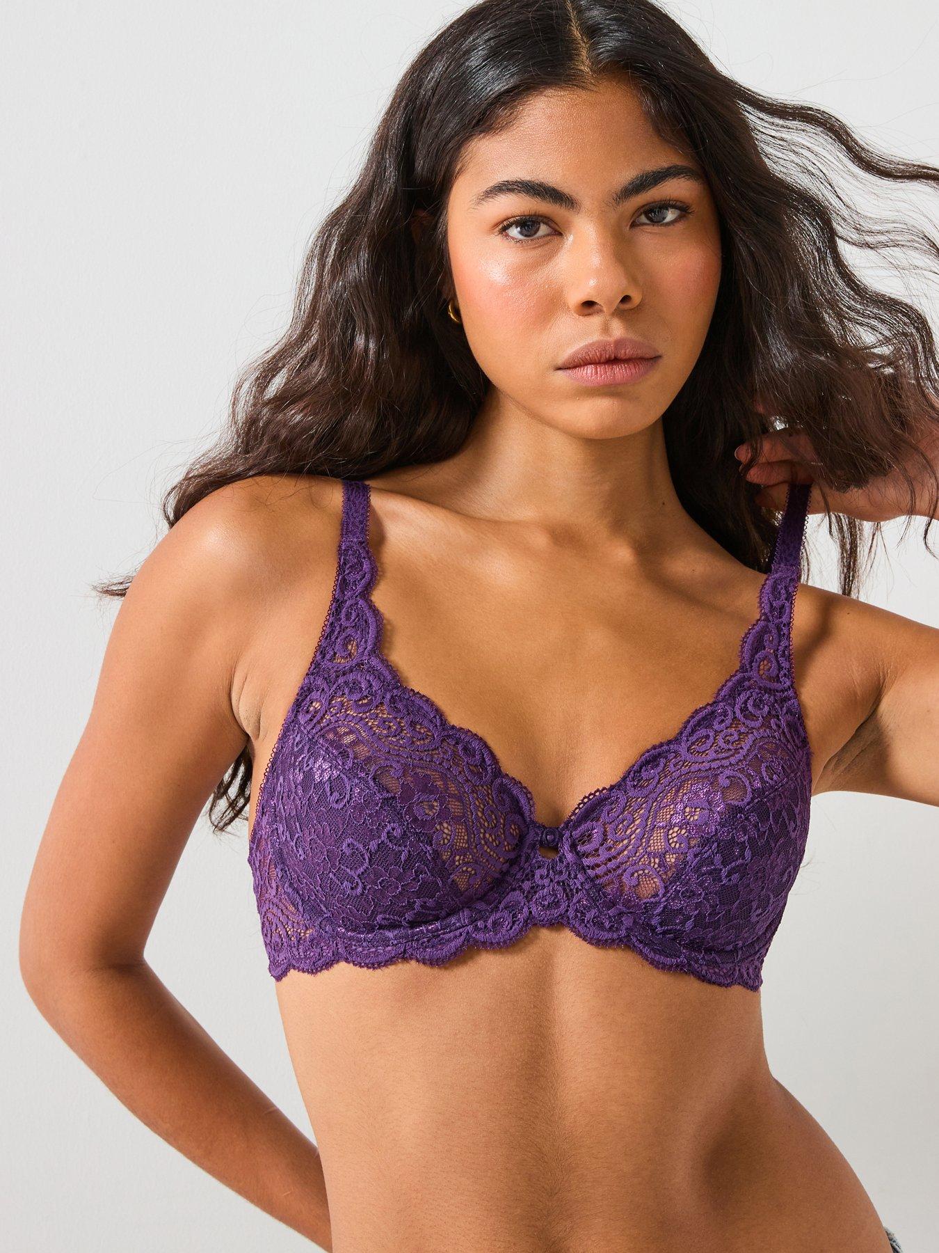 Triumph Amourette, Purple, Size 32D, Women