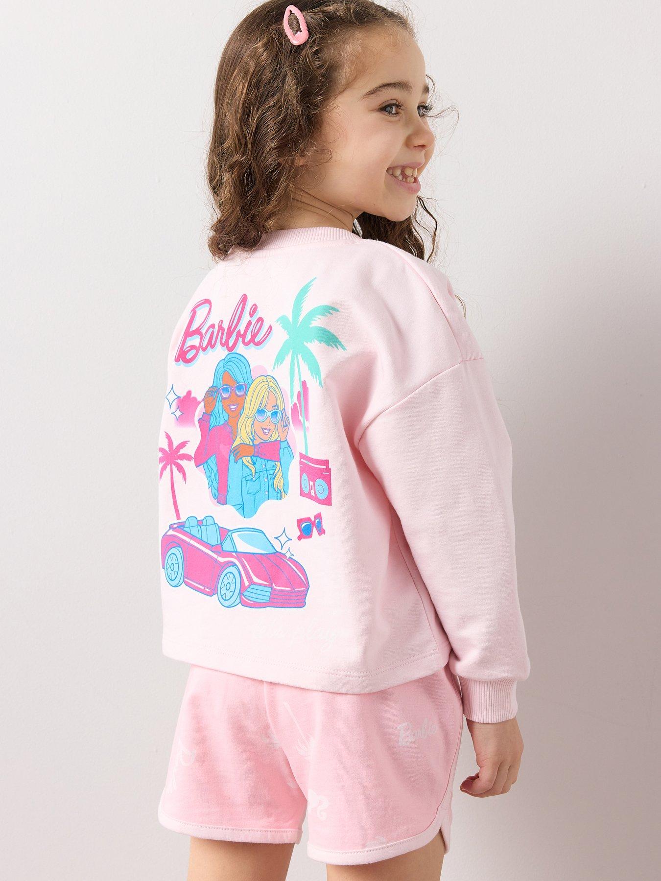 Image 1 of 7 of The Very Collection Barbie Short Sweat Set - Pink