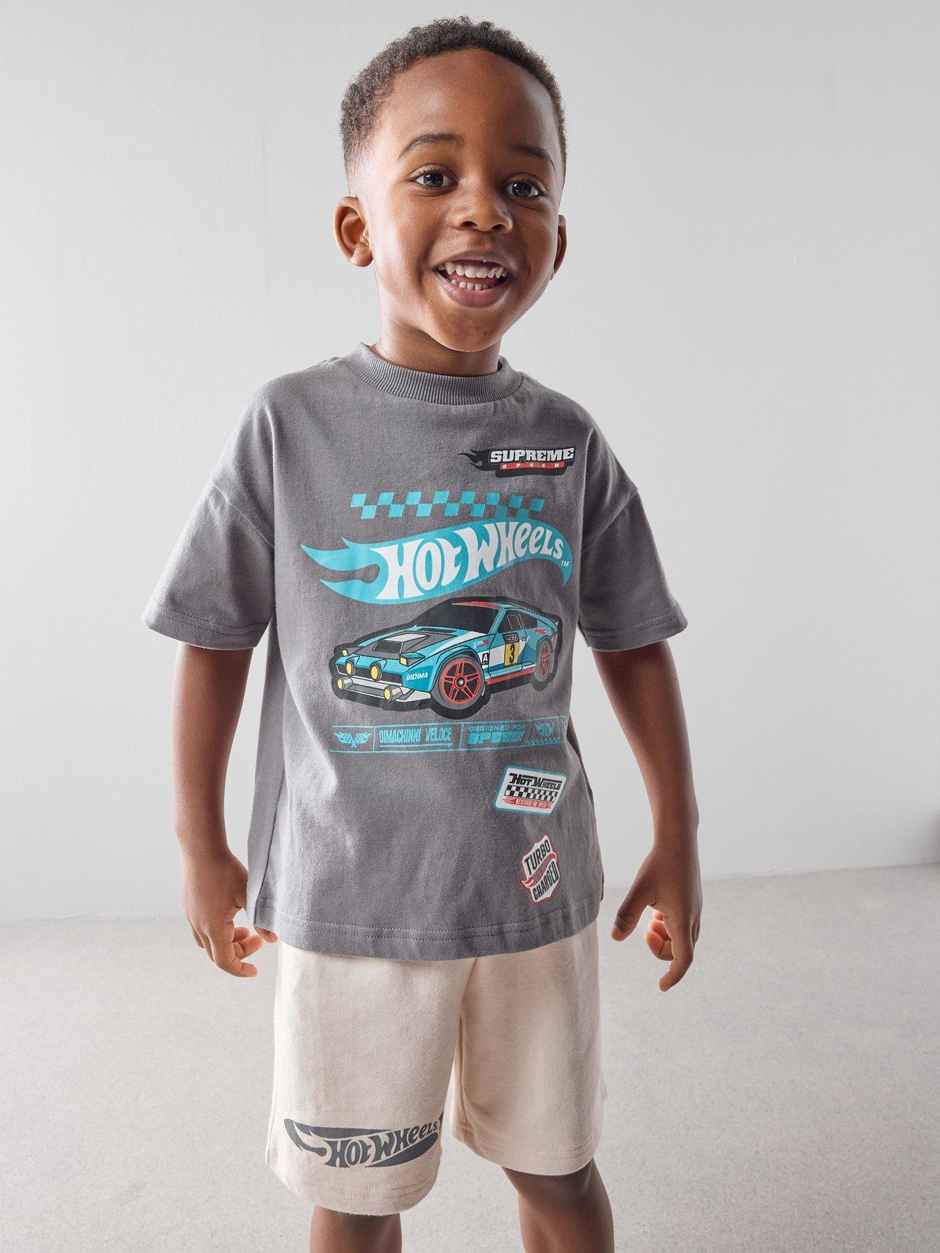 The Very Collection Hot Wheels T-Shirt And Sweat Short Set - Grey