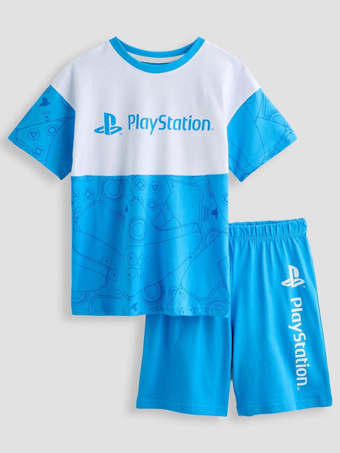 The Very Collection Playstation Shortie Pyjamas - Blue