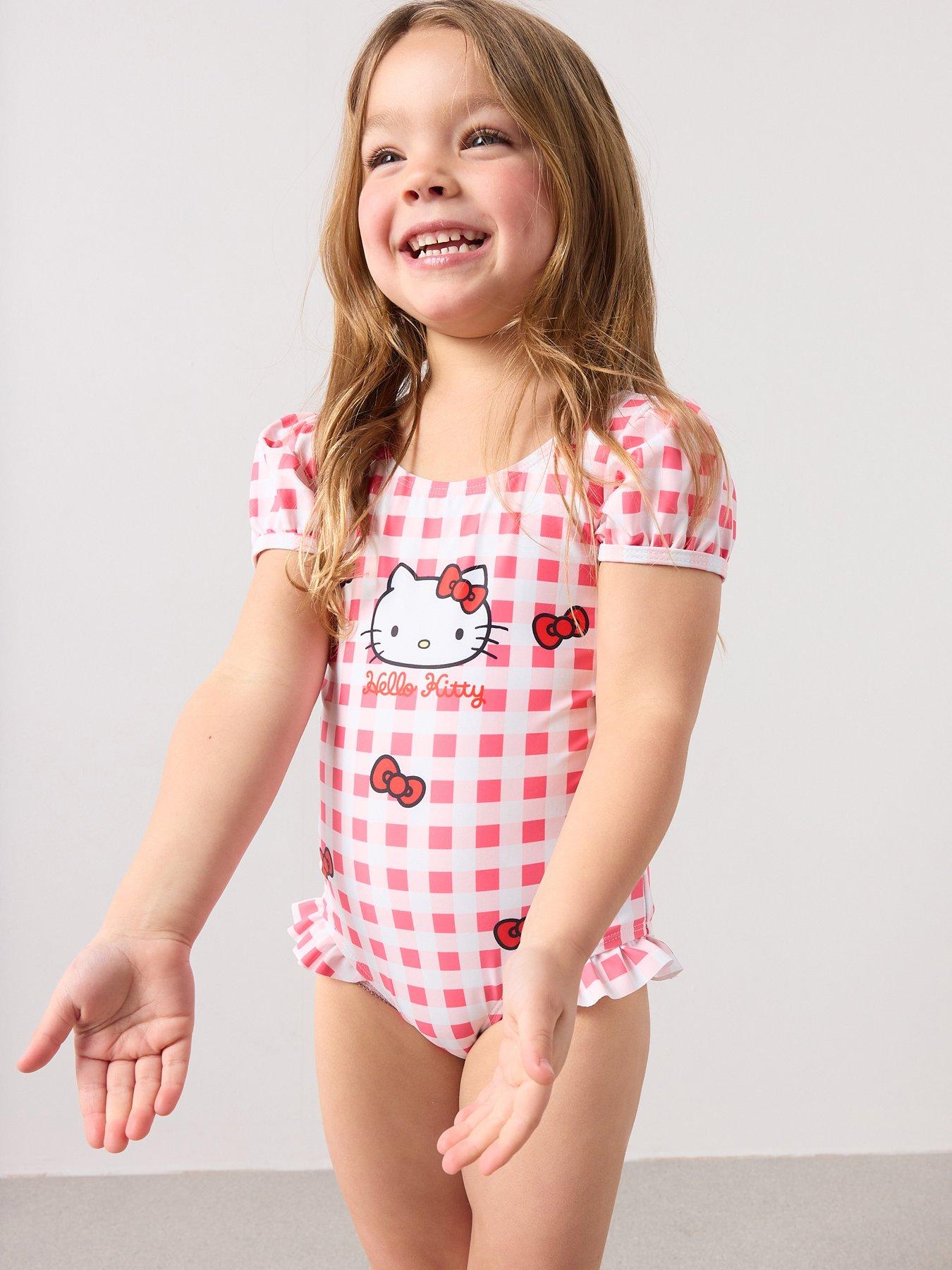 The Very Collection Hello Kitty Gingham Swimsuit - Red