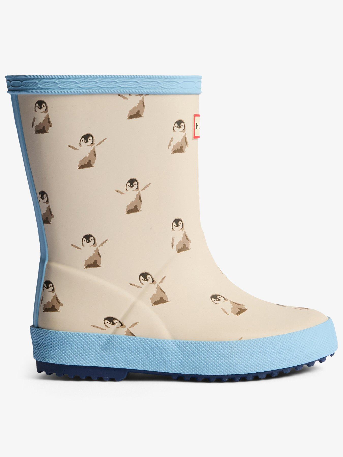 Hunter Kids First Penguin Print Boot
