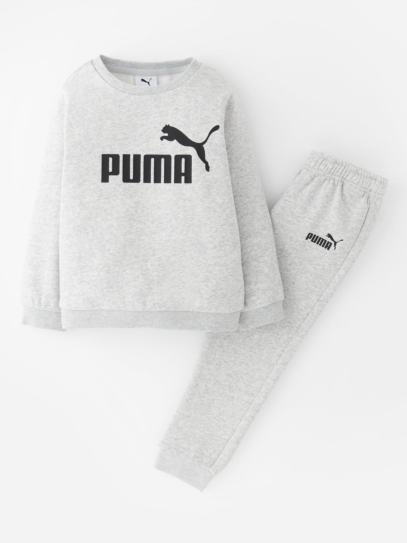 Clothing Puma Grey Joggers Junior Puma Tracksuits Kids Baby Sports