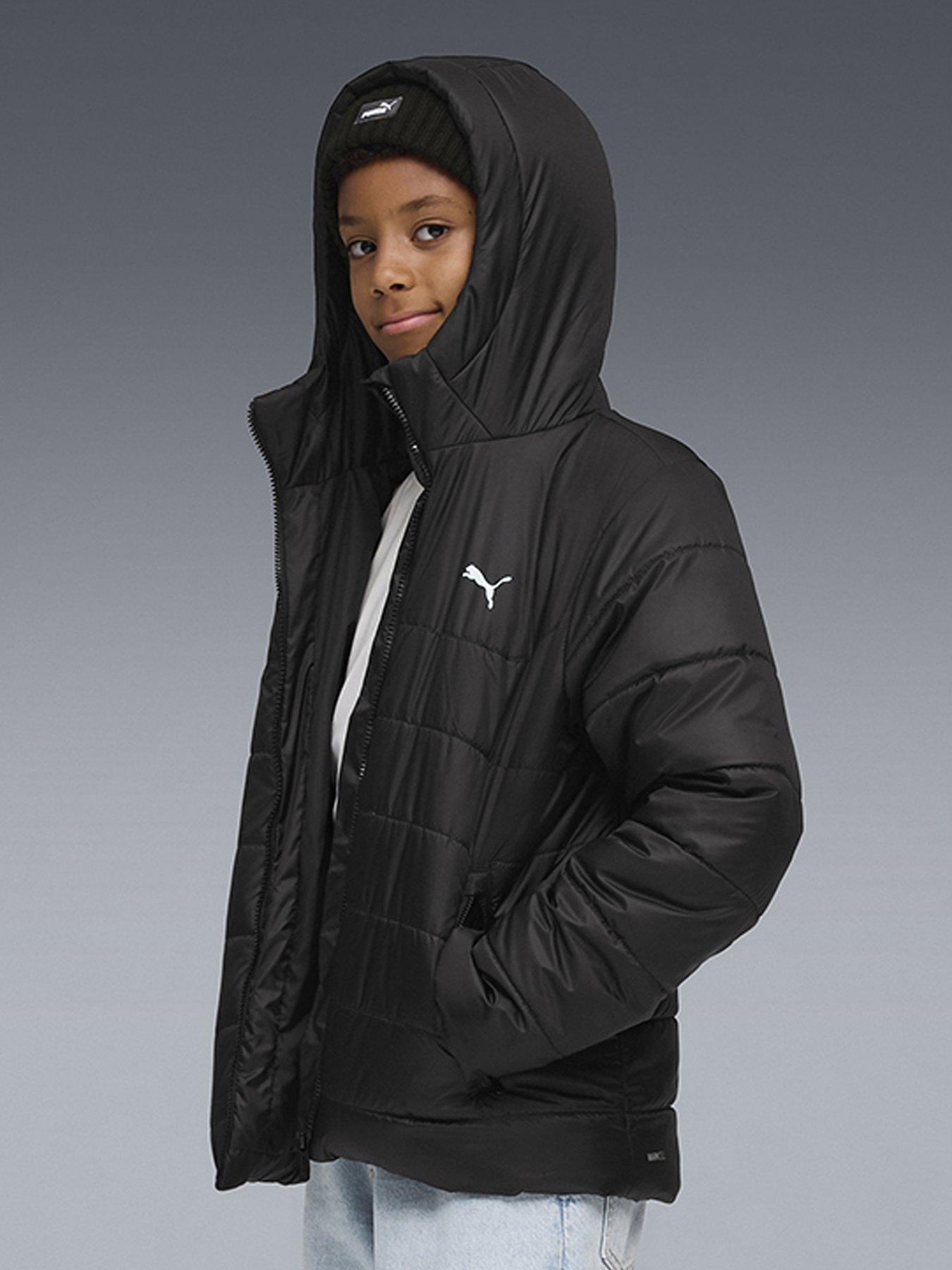 Image 1 of 6 of Puma Junior Boys Ess Hooded Padded Jacket - Black