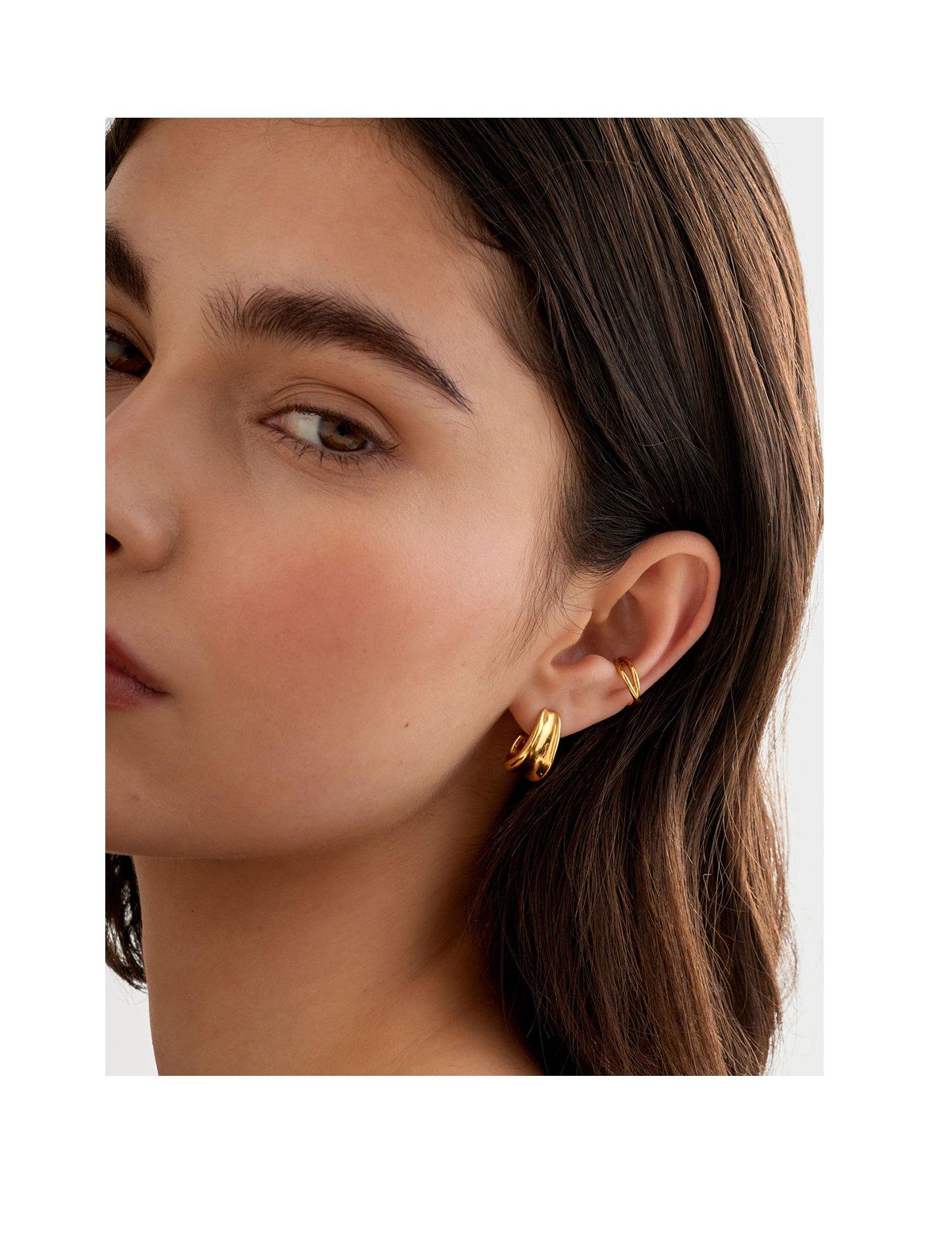 Katie Loxton XANTHEE EAR CUFF , Gold Coated , 1.2cm x 0.4cm x 1.2cm