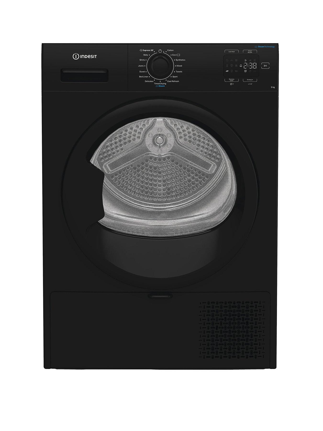 Indesit C YD 92D BB UK 9KG Heat Pump Tumble Dryer with Steam Technology - Black