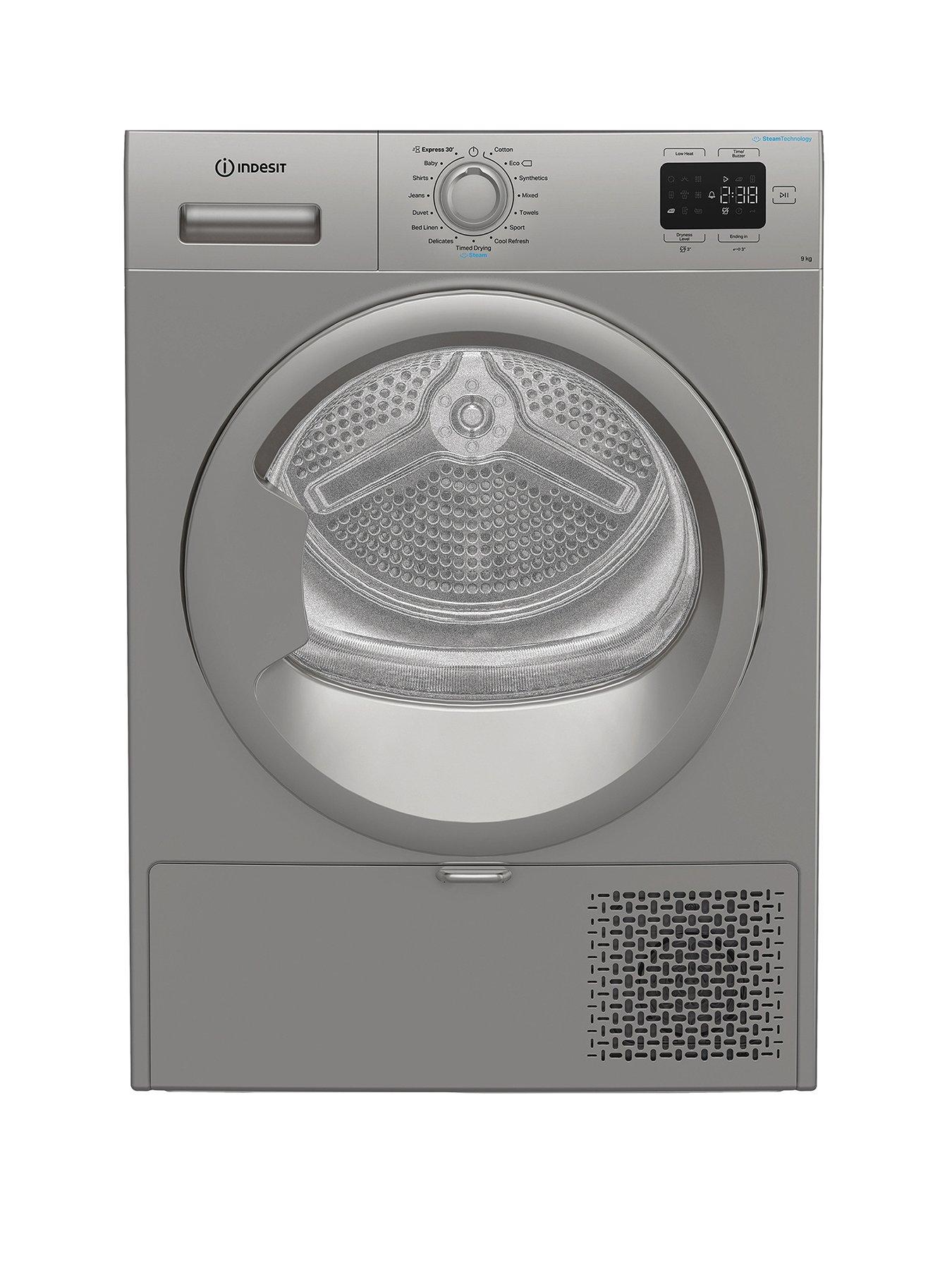 Image 1 of 7 of Indesit C YD 92D SS UK 9KG Heat Pump Tumble Dryer with Steam Technology - Silver